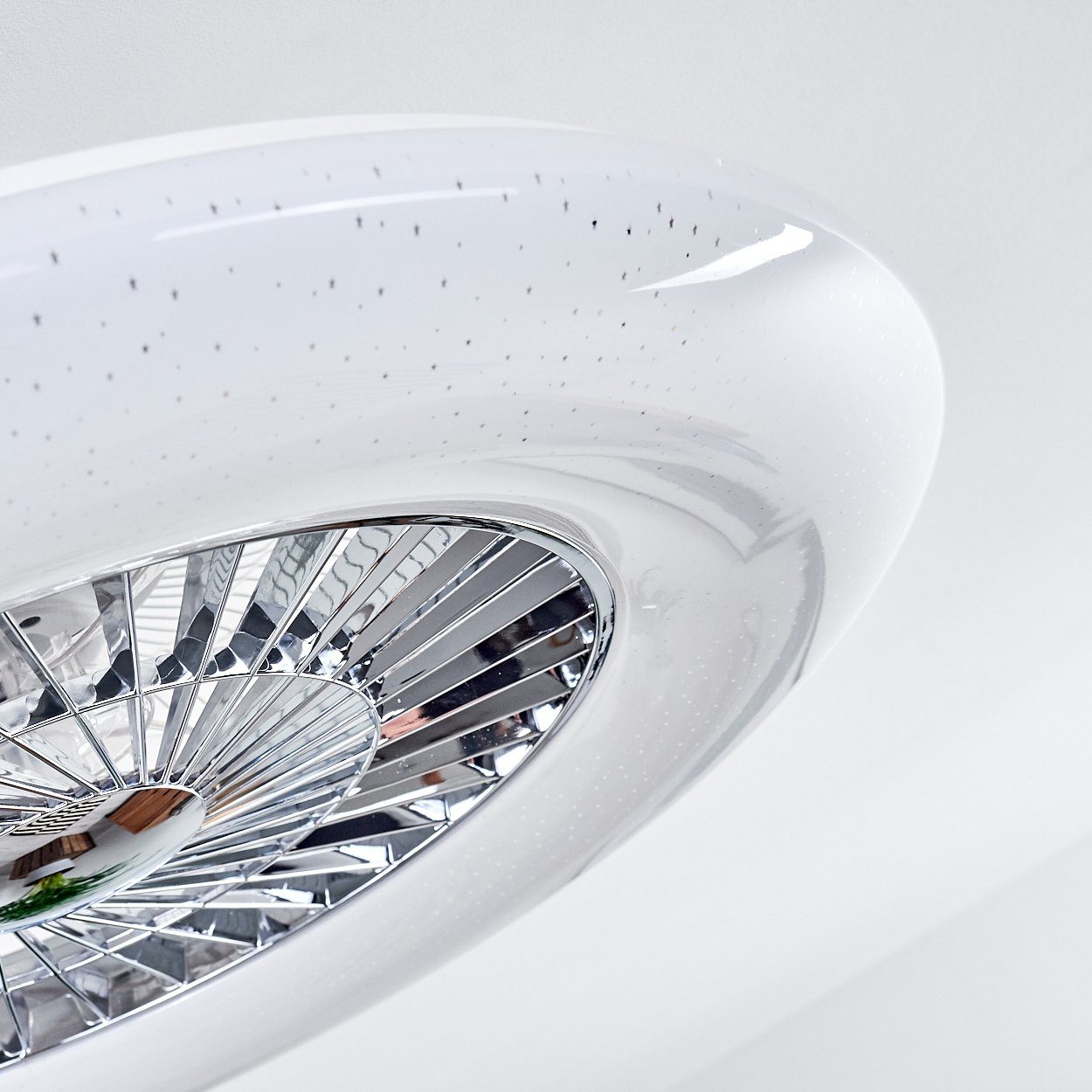 Weiß in Deckenventilator »Genoni« Metall/Kunststoff LED aus Deckenventilator hofstein