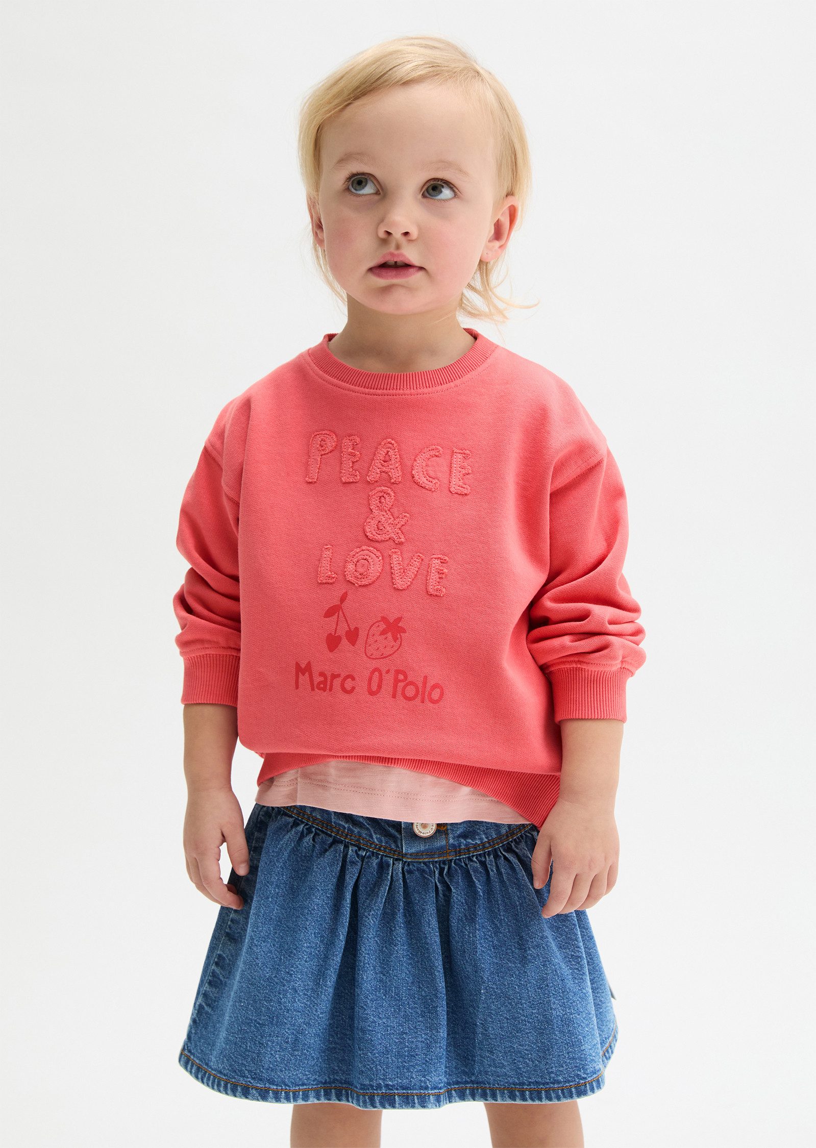 Marc O'Polo Junior Sweatshirt TEENS Girls Sweatshirt aus Baumwolle mit Stickerei