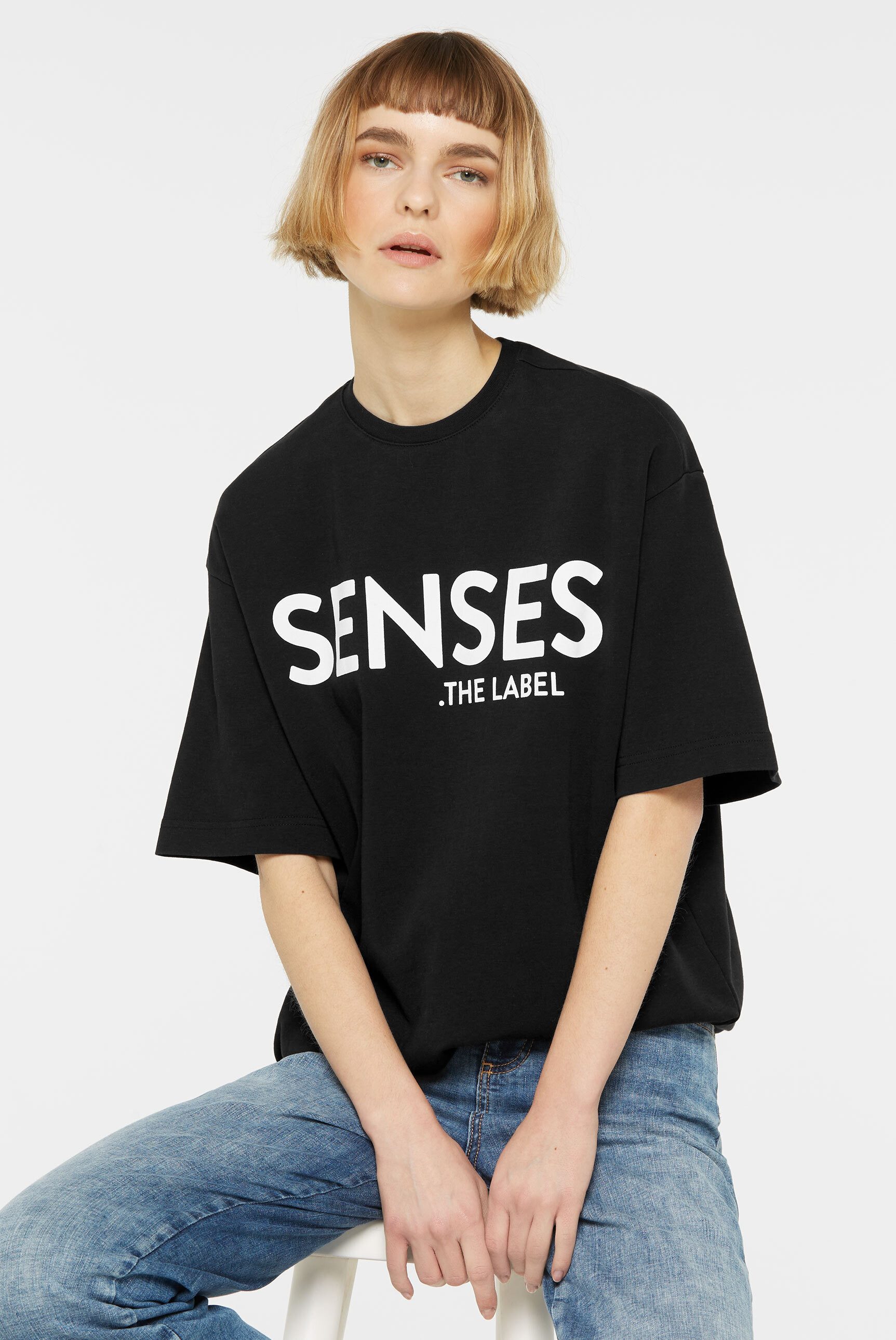 SENSES.THE LABEL Rundhalsshirt aus Baumwolle
