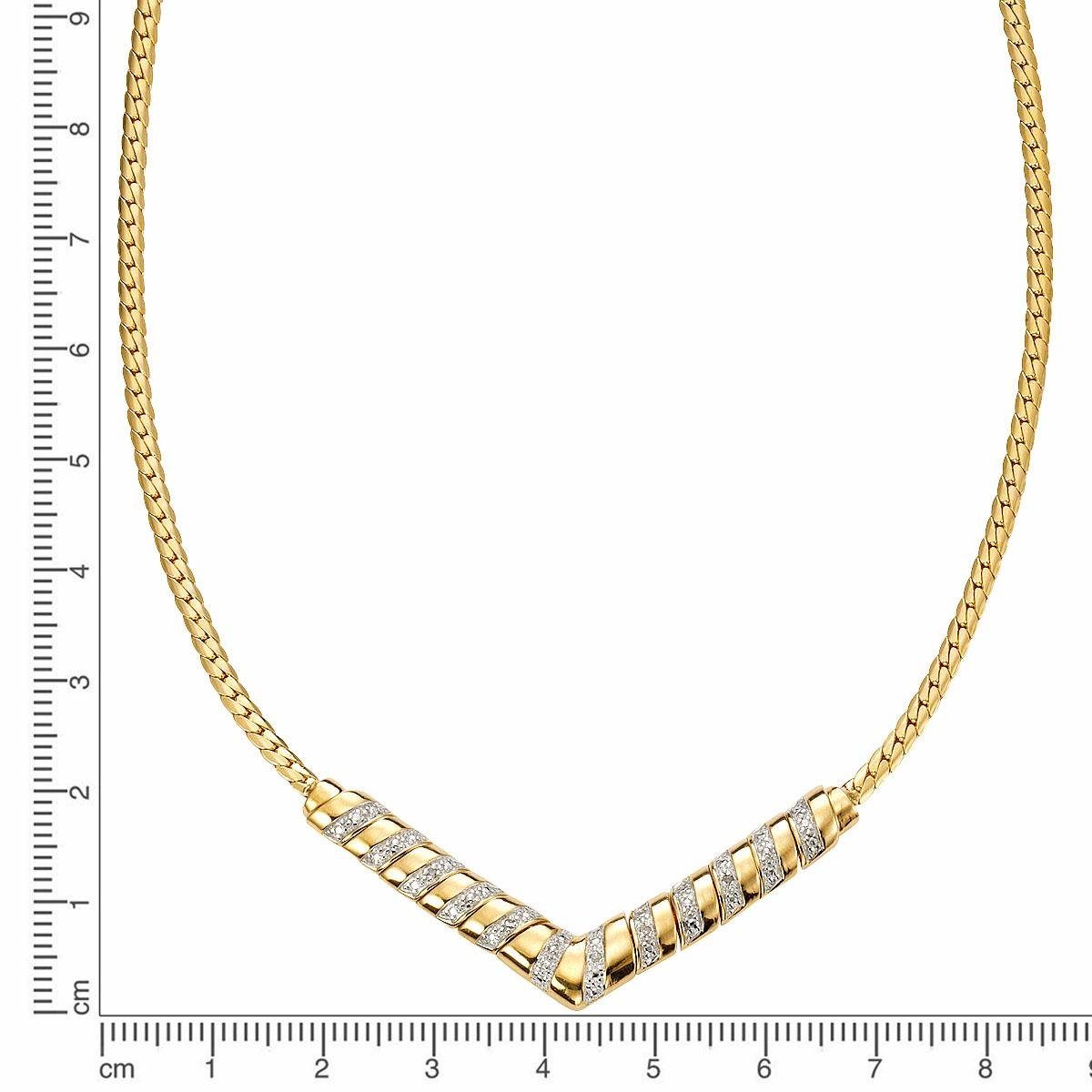 Firetti Kette ohne Anhänger Schmuck Geschenk Silber 925 Halsschmuck Halskette, mit Diamanten