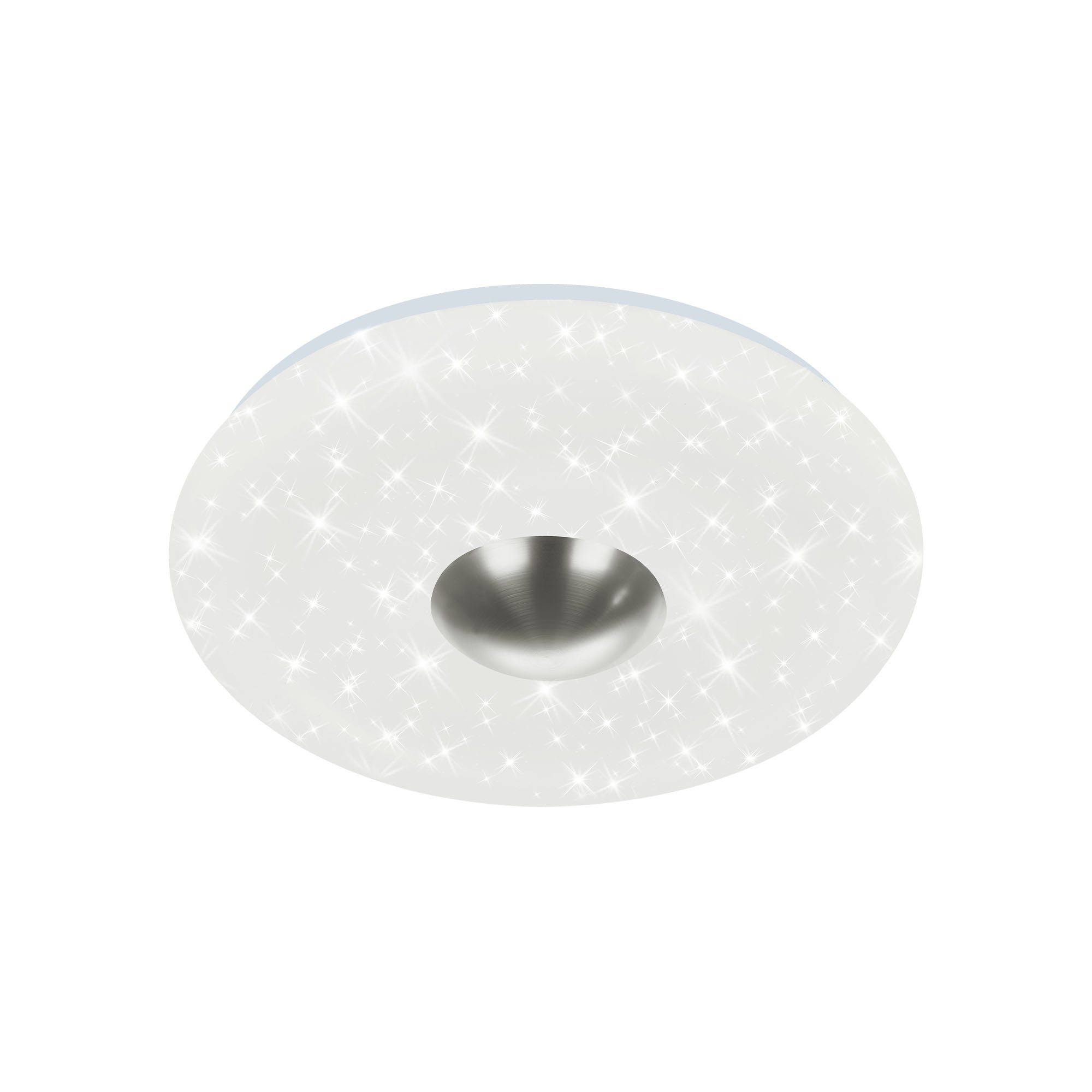Briloner Leuchten LED-Sternenhimmel 3477-012, LED fest verbaut, Neutralweiß, Deckenlampe Backlighteffekt 18W Sternendekor Ø38cm