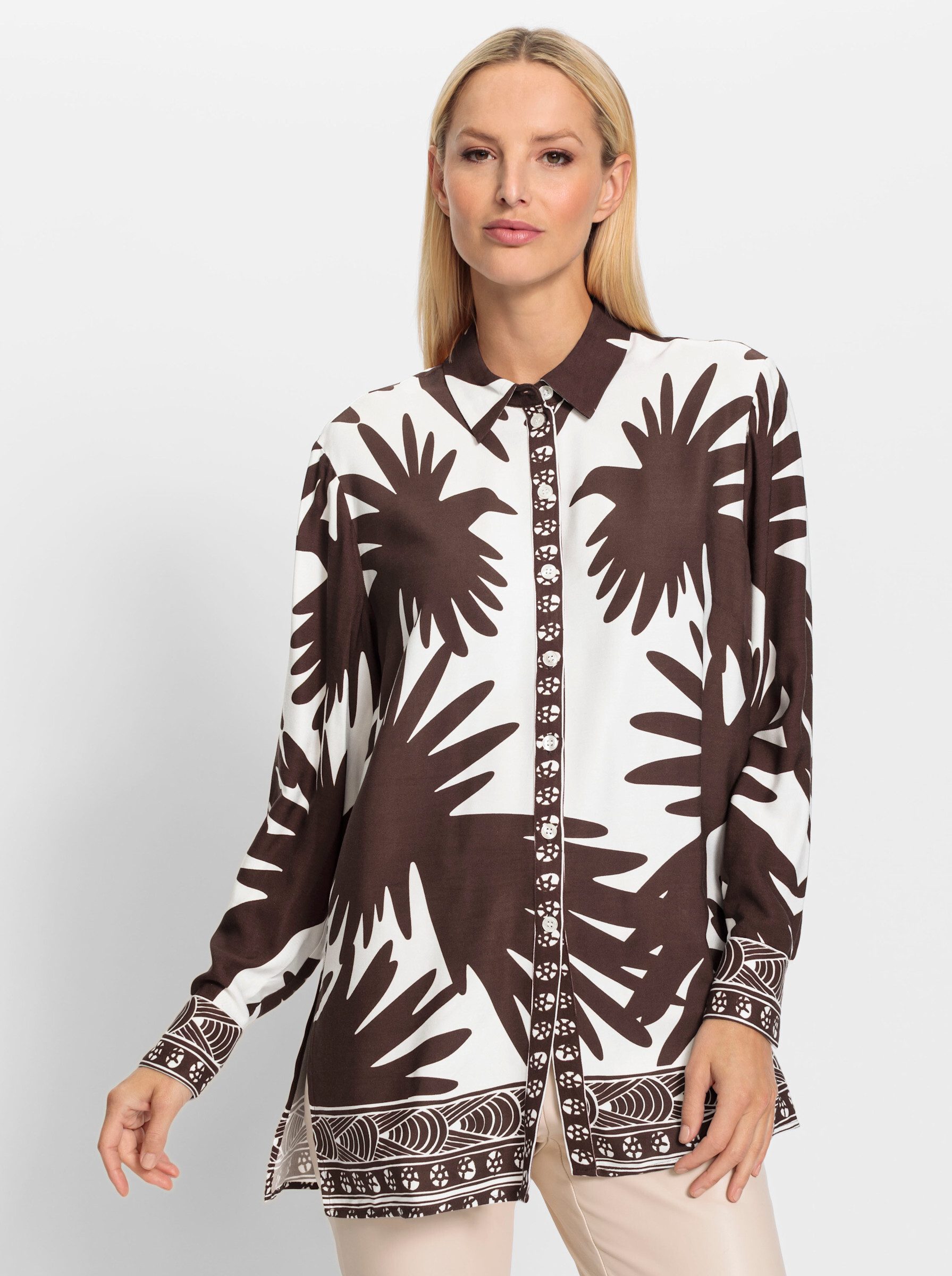 Klassische Bluse Druckbluse