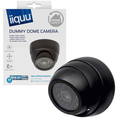 GP Batteries Dummy Dome Video Camera Fake Kamera LED Licht Video-Türsprechanlage (Außenbereich, Innenbereich, Kein, Kamera-Attrappe Indoor Outdoor mit rotem Blink-Licht)
