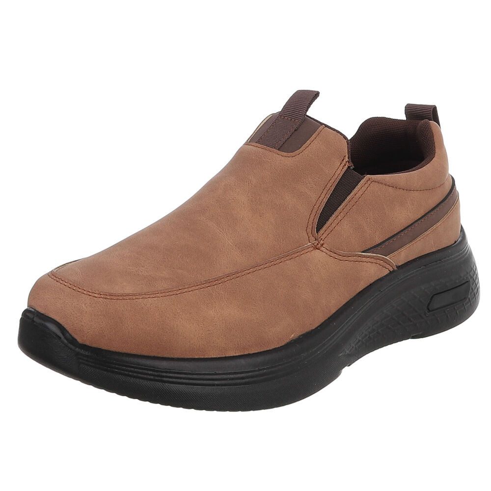 Coolwalk Herren Slip-On Freizeitschuh mit Komfortsohle Slipper (91563568) Flach Slipper in Camel