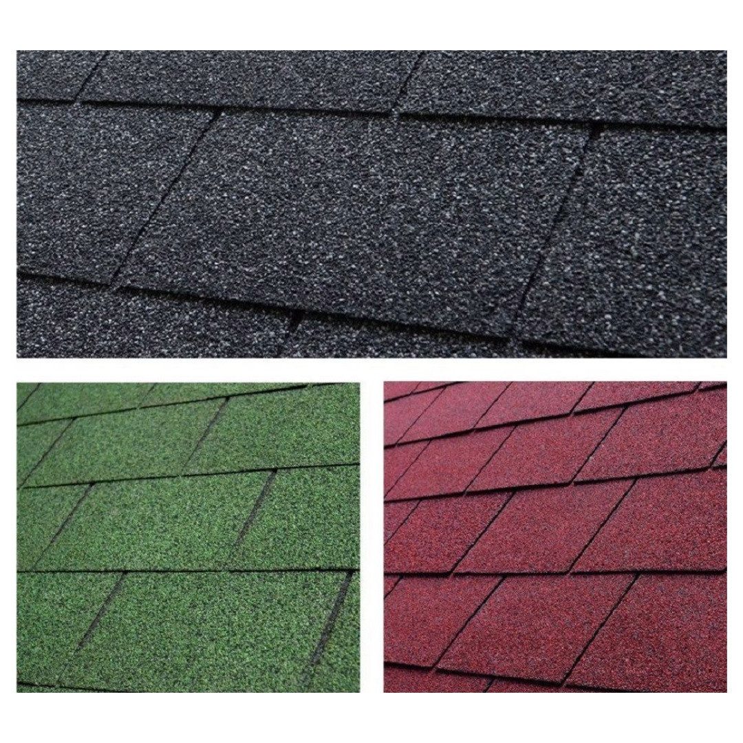 Gartenpirat Dachschindeln Bitumen Dachschindeln 2 m² rechteckig schwarz rot grün Dacheindeckung