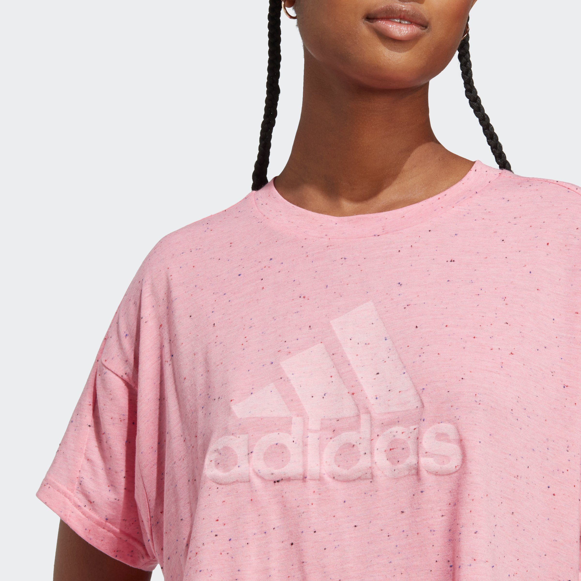 adidas Pink T-Shirt ICONS White Bliss Mel. Sportswear / FUTURE WINNERS