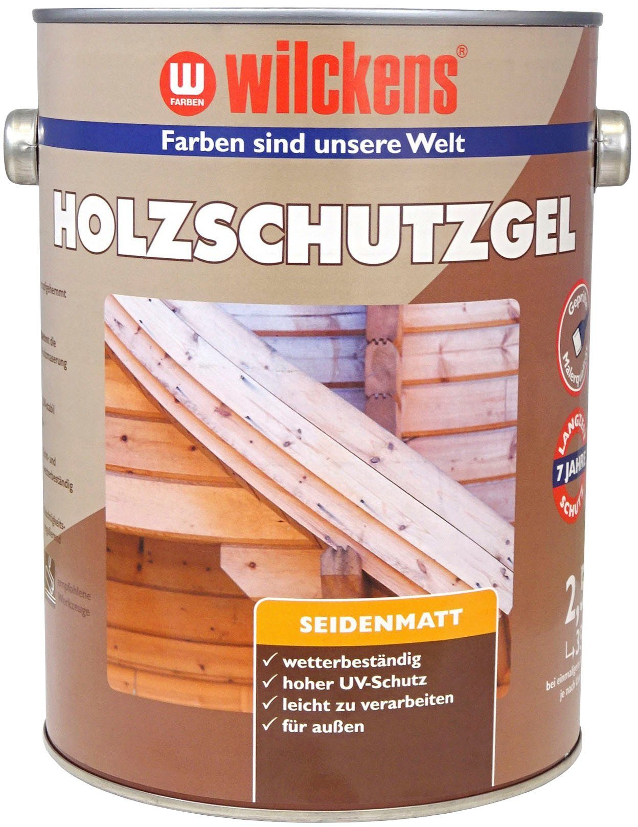 Wilckens Farben Holzschutzlasur Holzschutzgel, seidenmatt Nussbaum