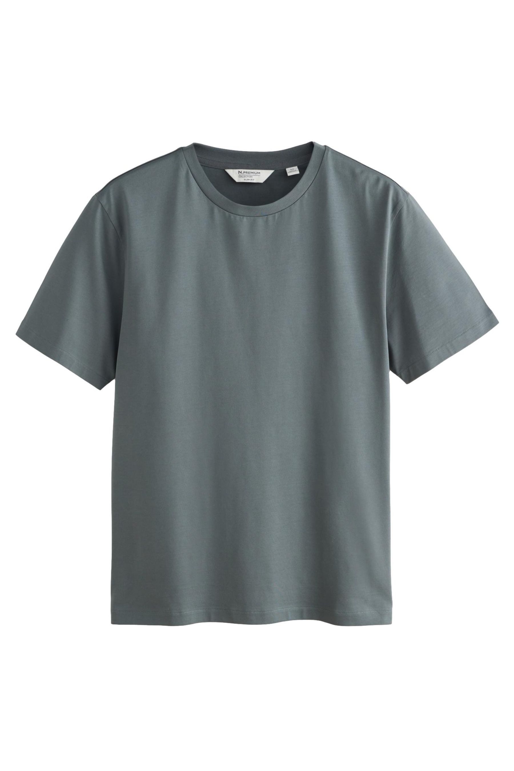 T-Shirt Premium Slim Fit T-Shirt mit Rundhalsausschnitt
