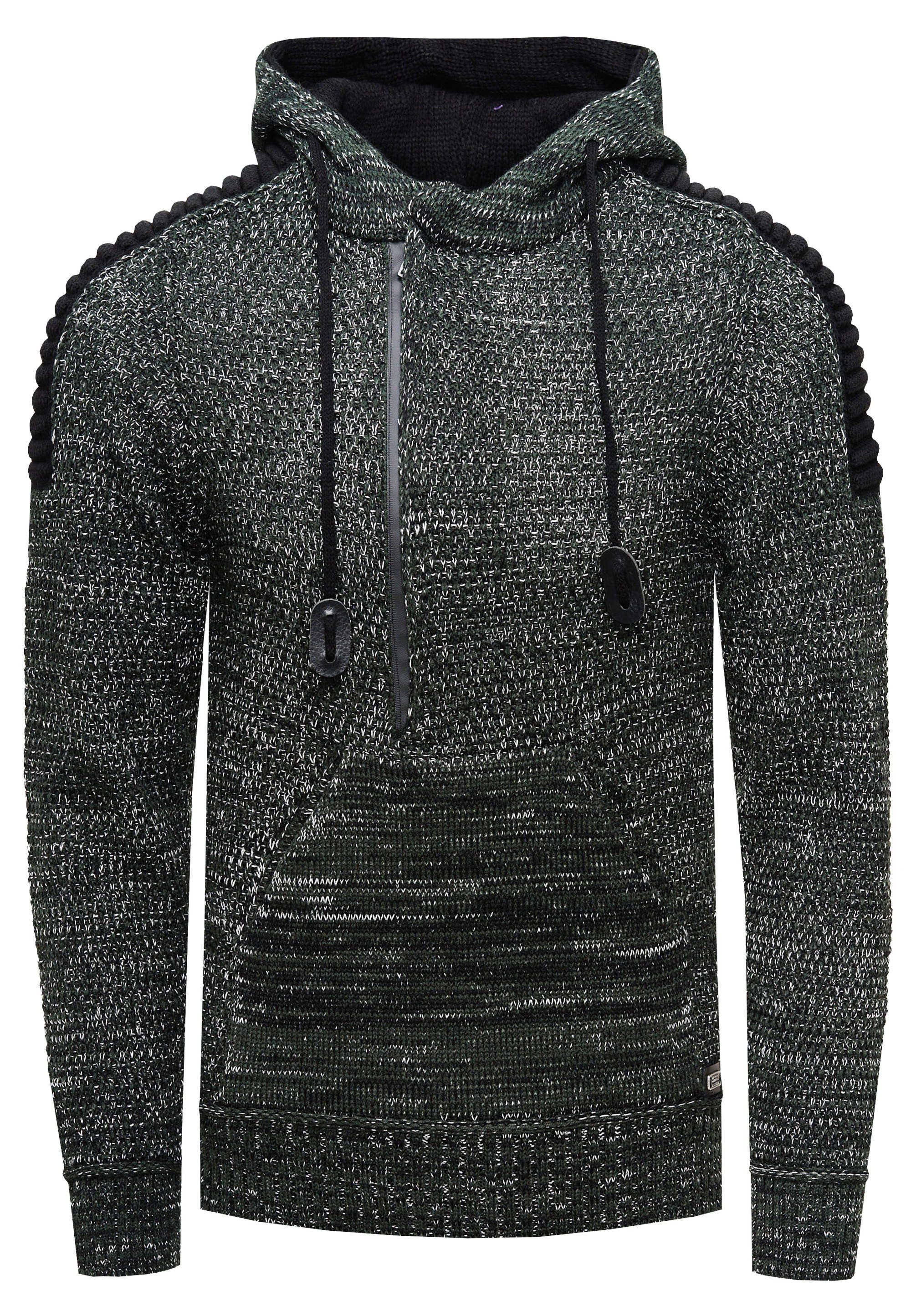 Rusty Neal Kapuzensweatshirt Knitwear mit praktischem Reißverschluss günstig online kaufen