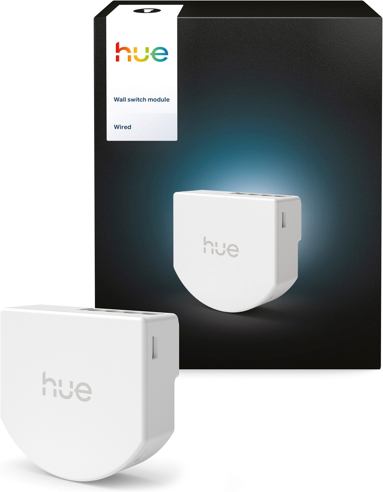 Philips Hue Schalter Wandschaltermodul, für Hue Lampen, Netzbetrieb (Packung, 1-St), Individuelle Steuerung, App‑ & Sprachsteuerung, 1er‑Pack