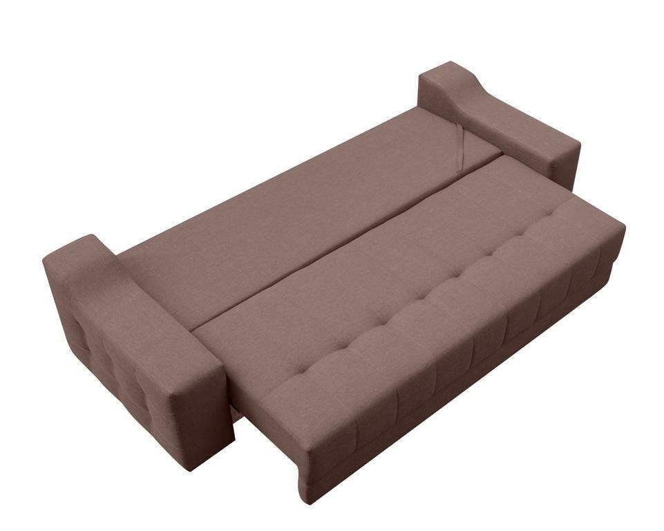 Braun Bettfunktion Sofa, Mit JVmoebel
