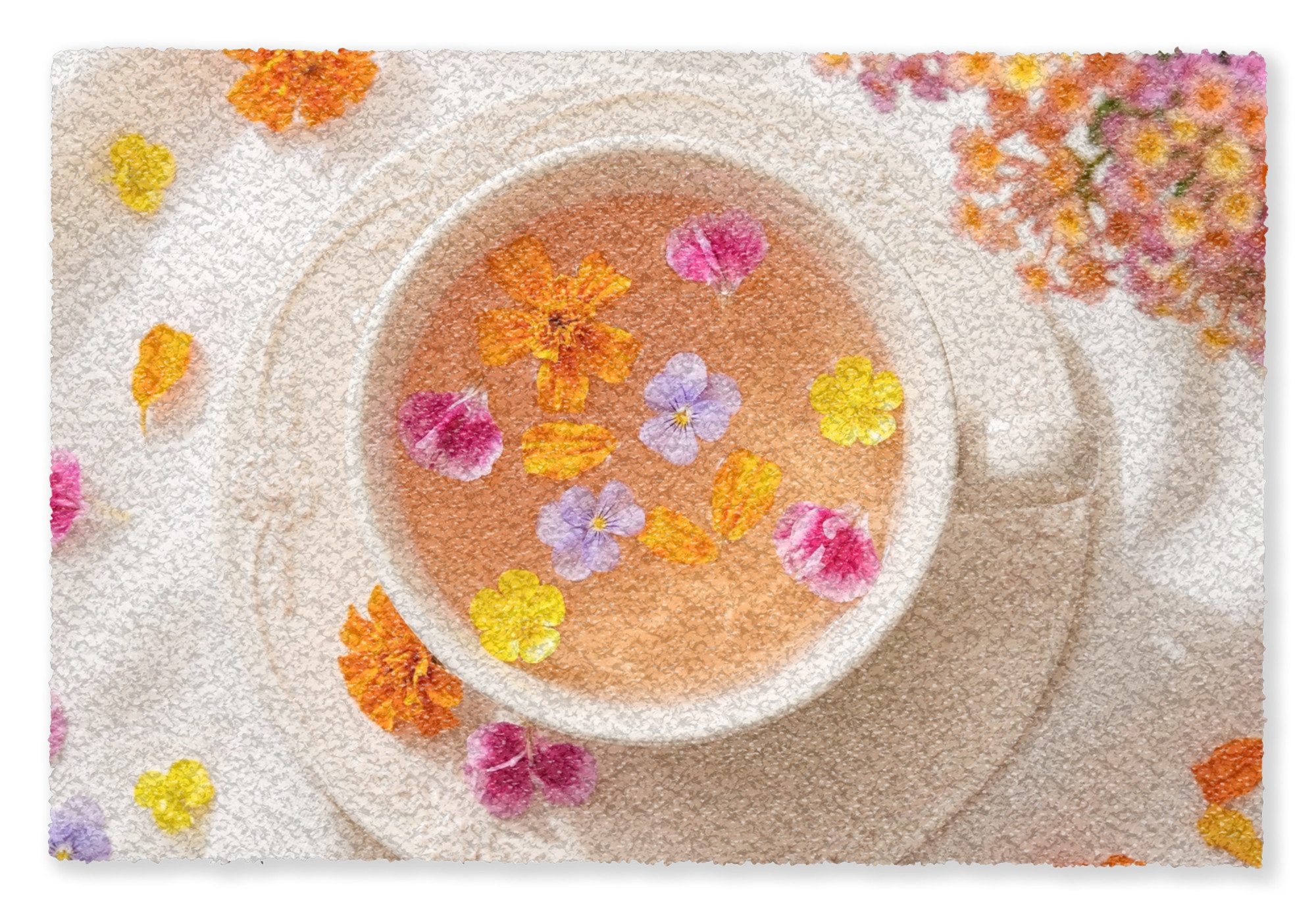 MuchoWow Fußmatte Blumen – Blüte – Natur – Bunt – Sommer, Rechteckig, innen Schmutzfangmatte, Tür, Schmutzfänger Flur, Teppich 60x40 cm