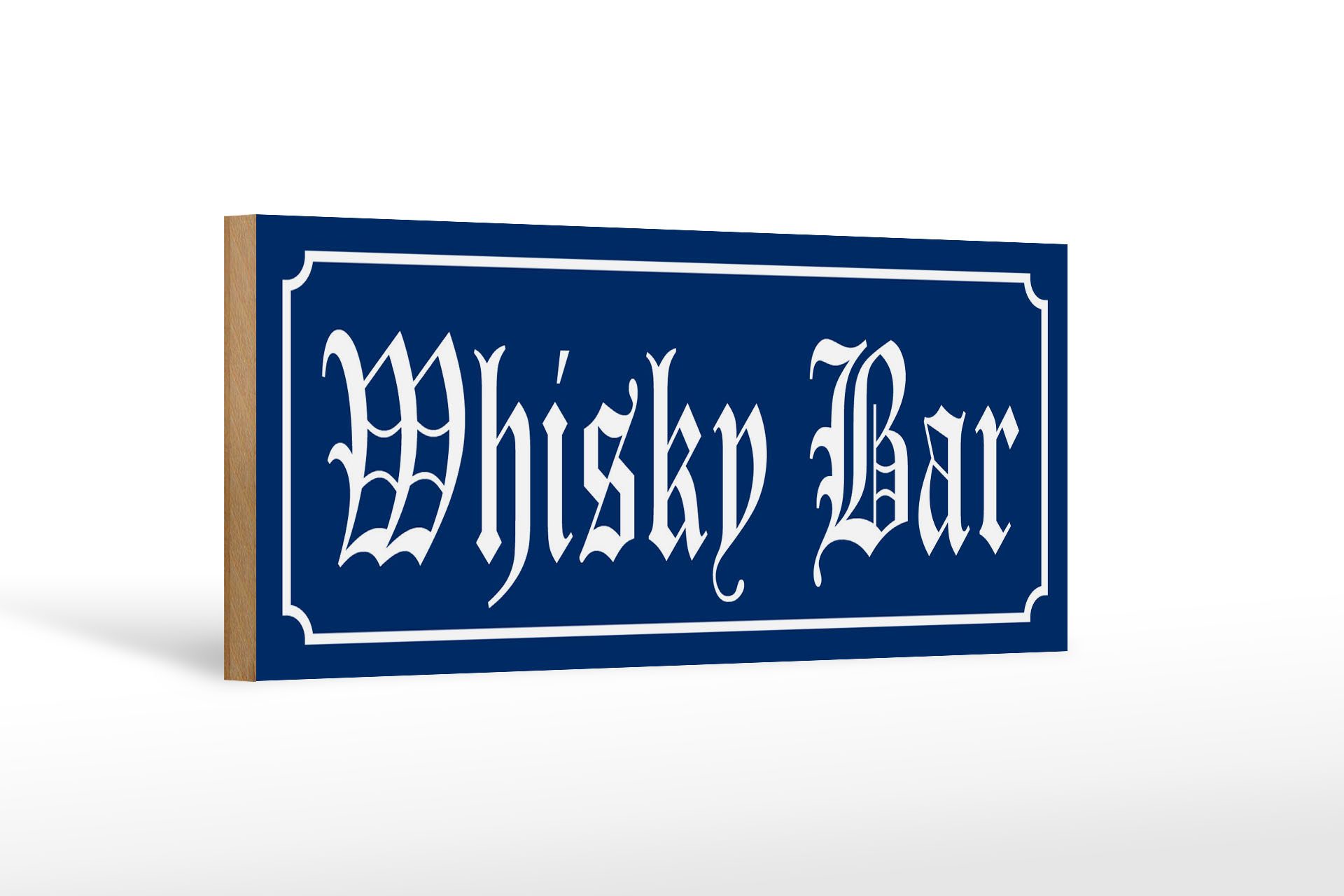 Holzbild Hinweis 27x10cm Whisky Bar