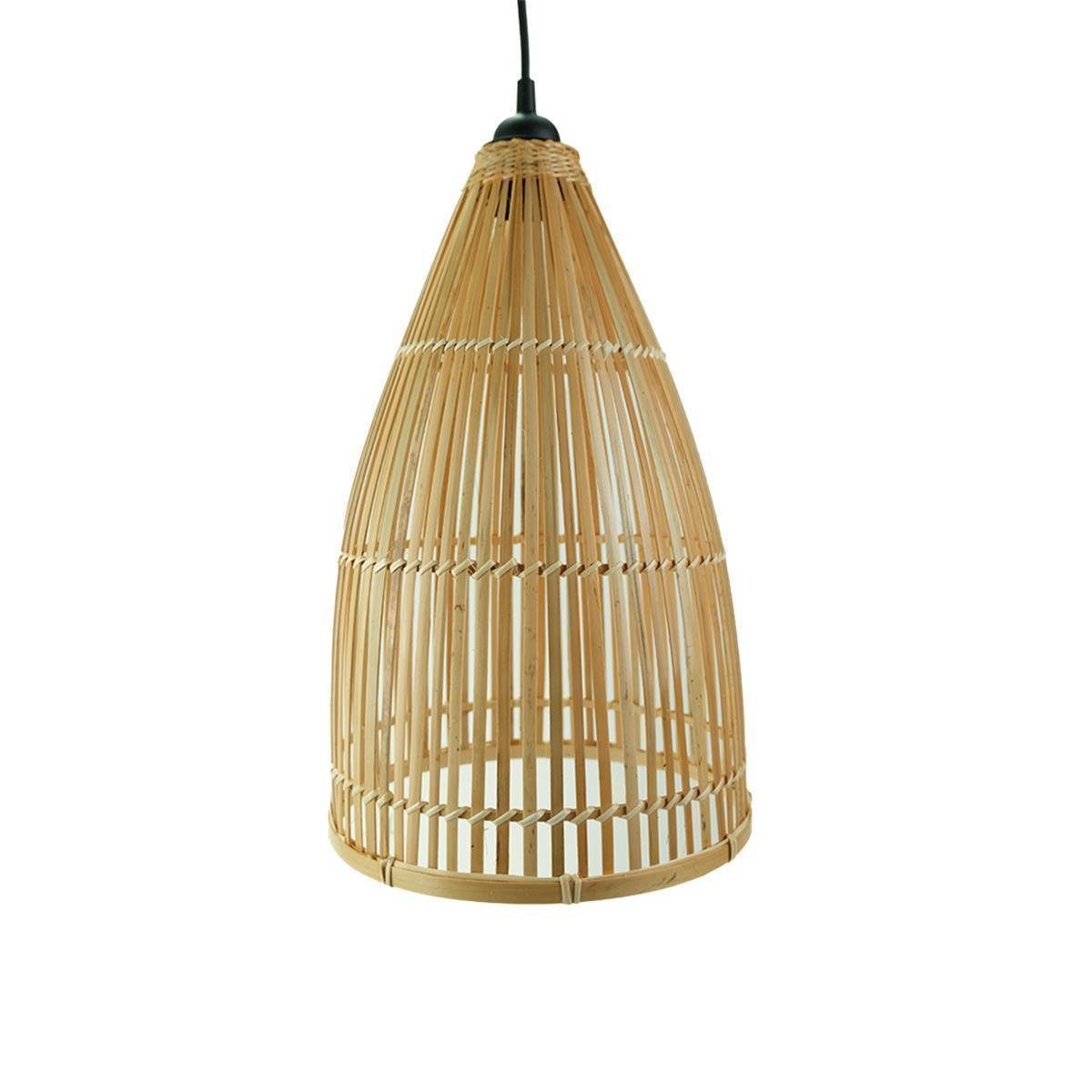 BOURGH Lampenschirm BOURGH Bambus Lampe FORMIA 3 D 30 cm H 47 cm E27 Fassung