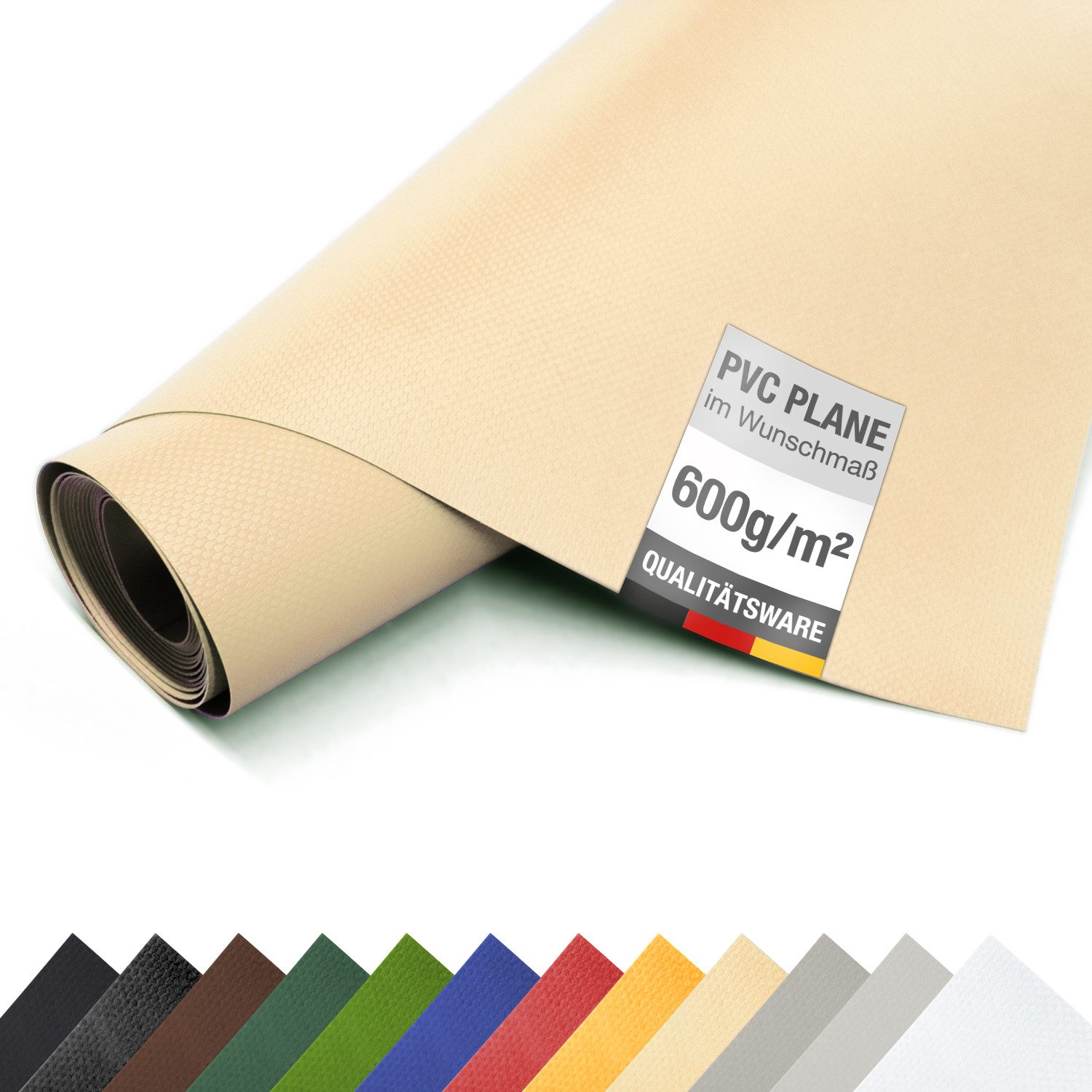 ANKO Planen Schutzplane LKW PVC Plane 600 g/m² Meterware Industrie Abdeckplane, Plane mit Gewebe Schutzplane hochwertig matt