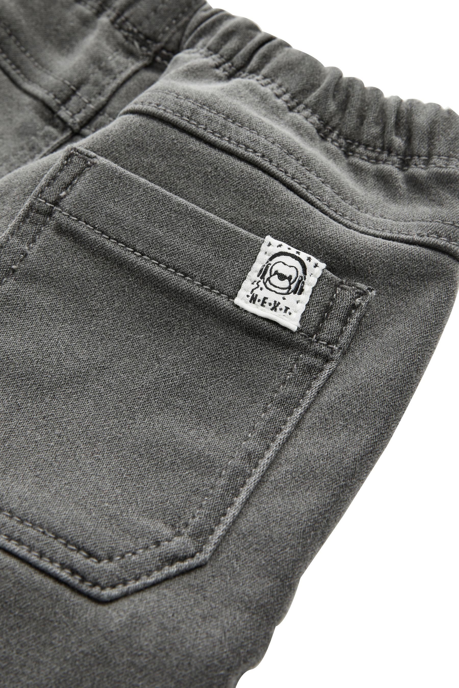 Grey Next Stretch Schlupfjeans Hineinschlüpfen Superweiche Jeans mit zum (1-tlg)