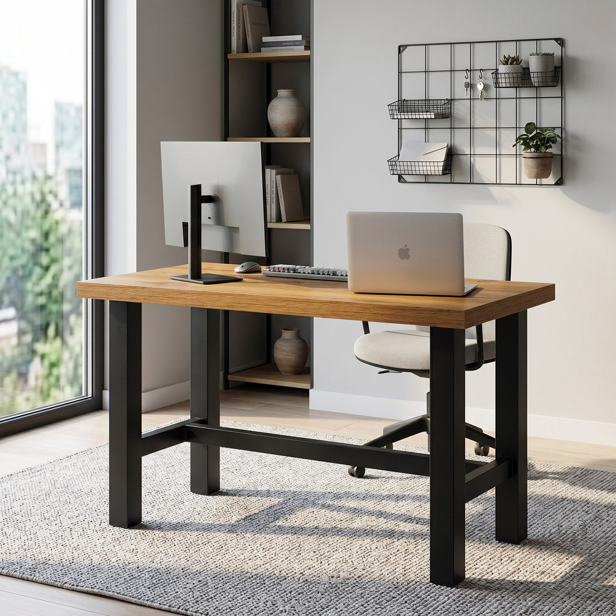 DUBI Möbel Schreibtisch THOR, Extrem stabiler Home Office Tisch in 120 oder 160 cm