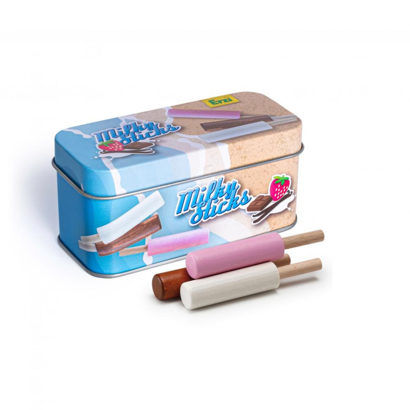 Erzi® Spiellebensmittel Eis Milky Sticks in der Dose, (Set, 4-tlg., 1), Made in Germany