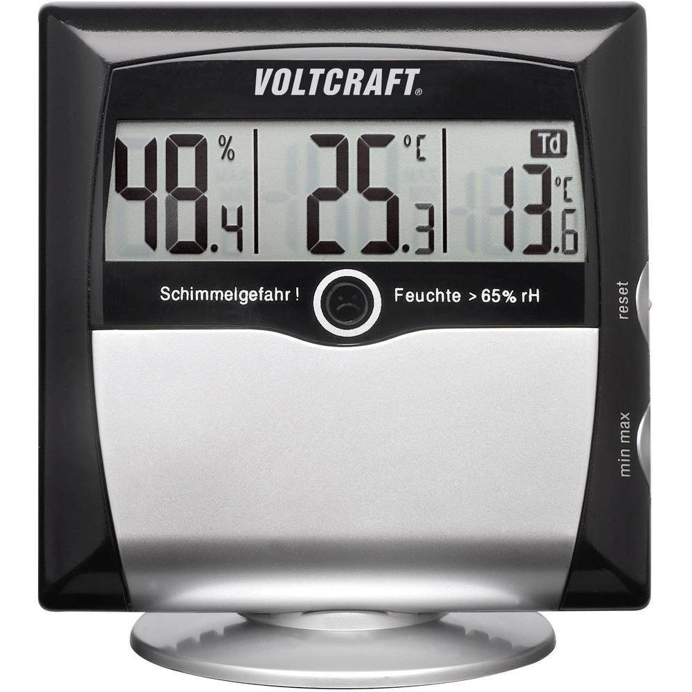 VOLTCRAFT Hygrometer Thermo-/Hygrometer, Taupunkt-/Schimmelwarnanzeige