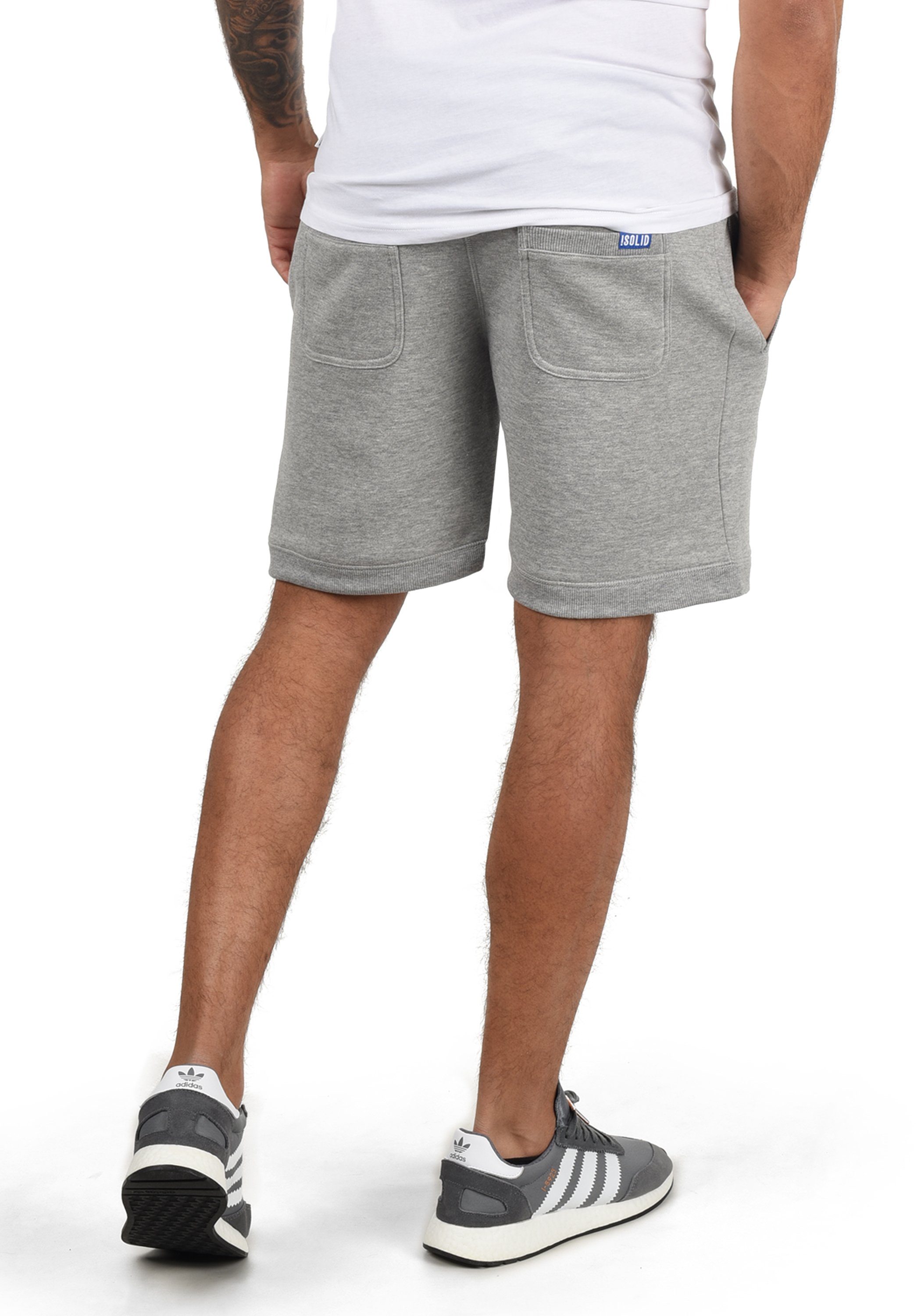 kurze Kontrastkordeln Light Sweatshorts !Solid (8242) SDBennShorts breiten Melange mit Grey Hose