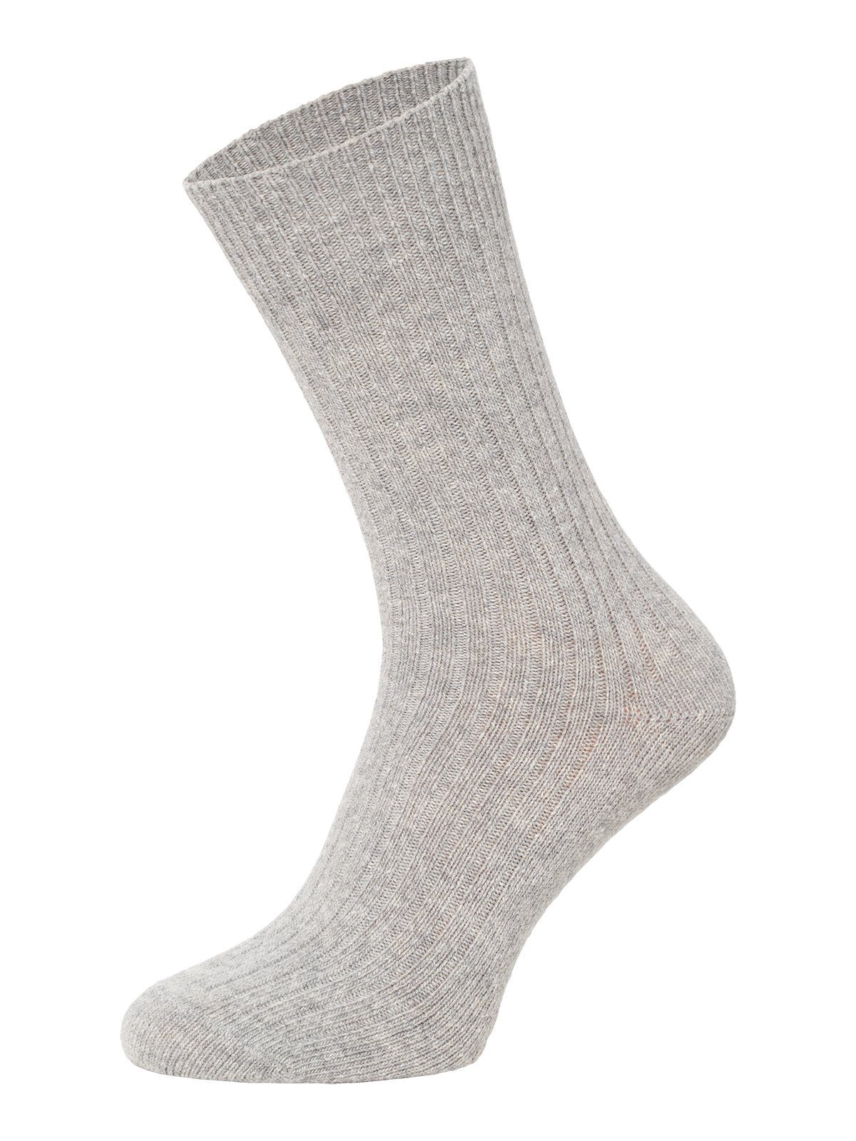 HomeOfSocks Socken Dünne Bunte Wollsocken mit 72% Wollanteil Hochwertige Uni Wollsocken Dünn Bunt Druckarm Grau