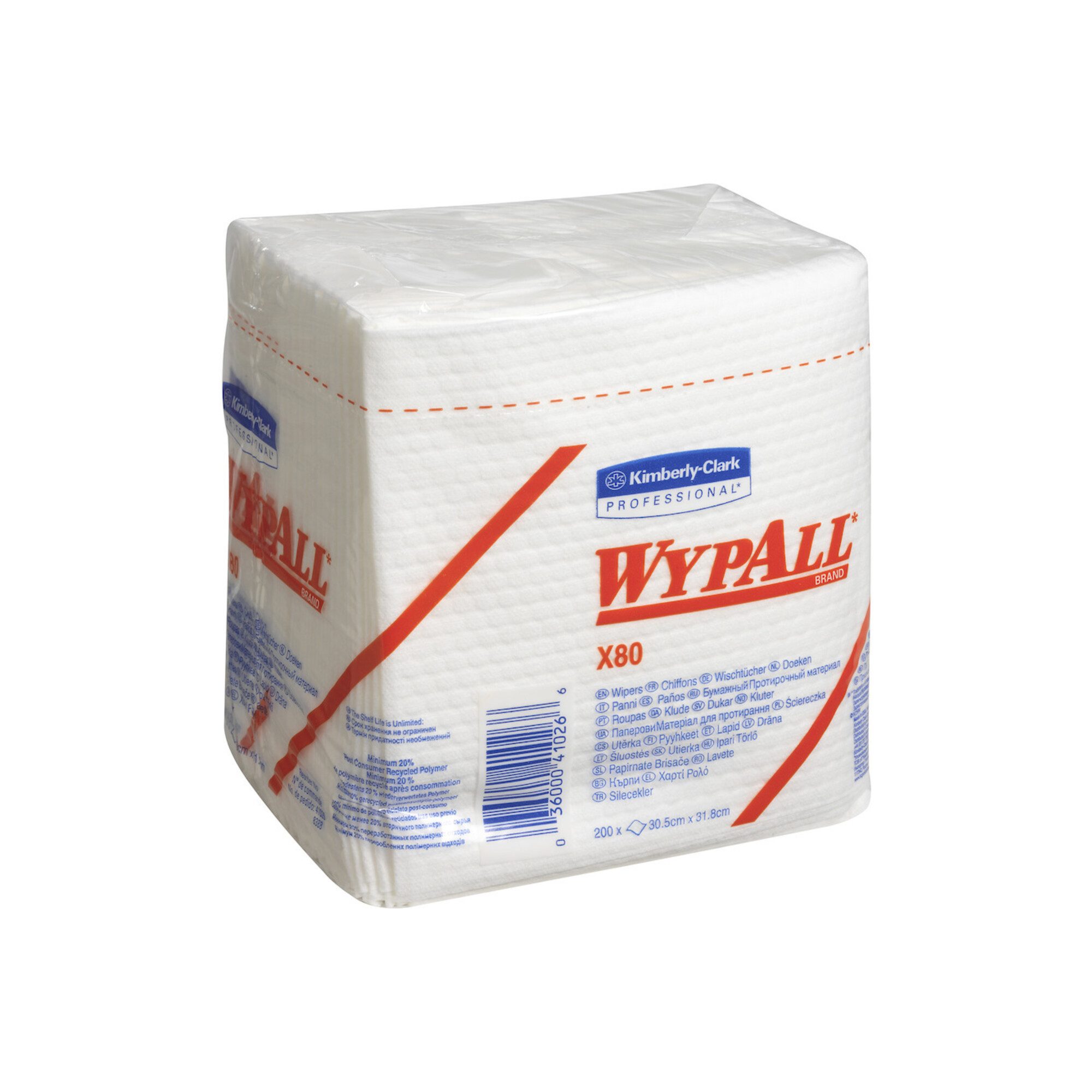 Wypall WYPALL X80 Wischtücher 31,5x33 weiß Krt. 4x50Tü. Reinigungstücher
