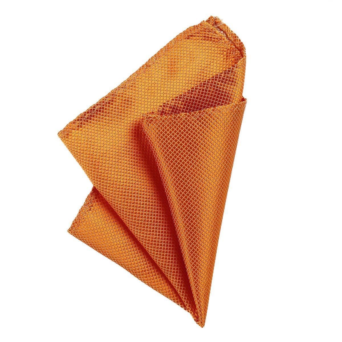 DonDon Einstecktuch DonDon Herren Einstecktuch 21 x 21 cm für feierliche Anlässe, (Packung, 1-St), zum Falten, Seidenlook orange