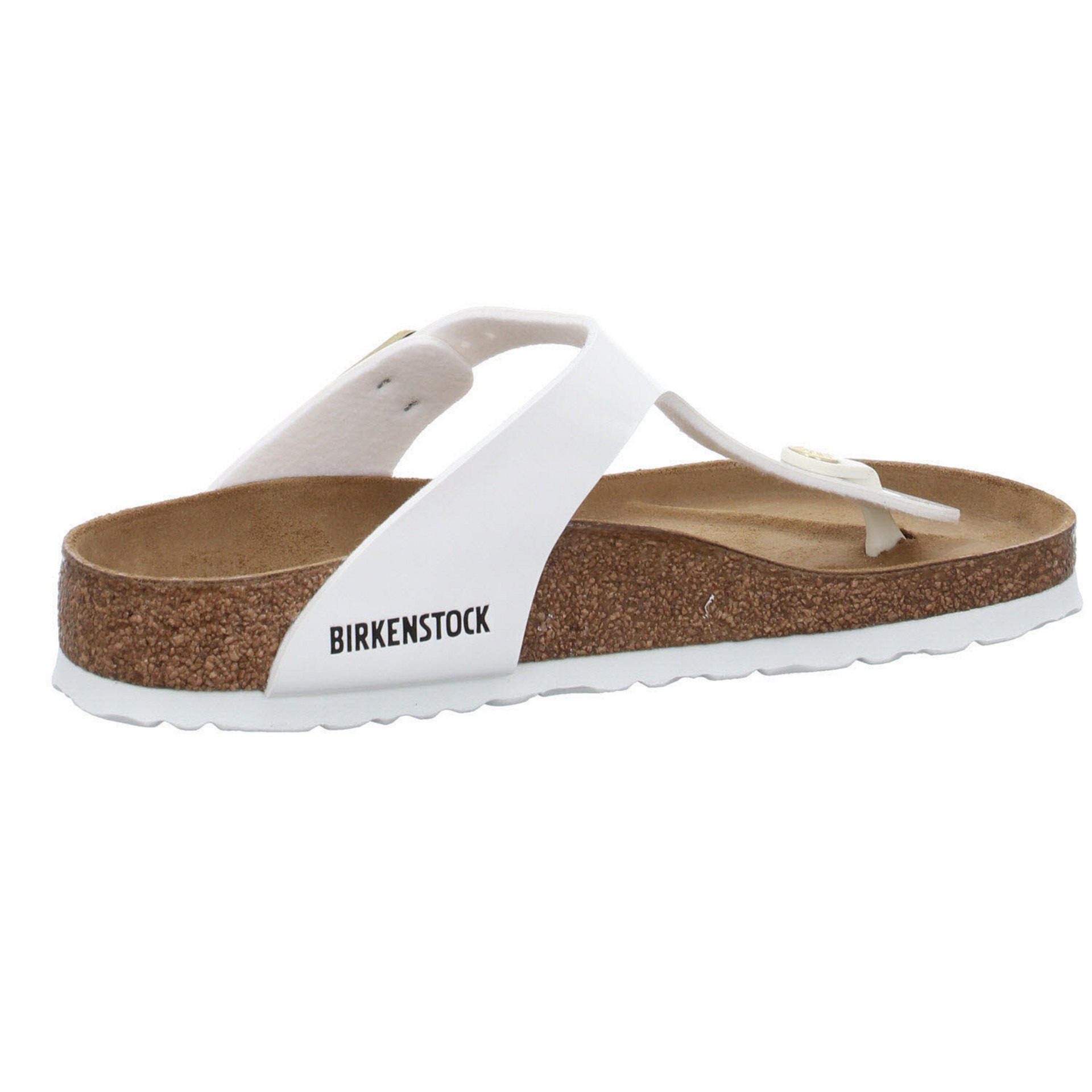 Damen Pantolette BS Synthetik Gizeh weiß Zehentrenner Birkenstock Zehentrenner Sandalen