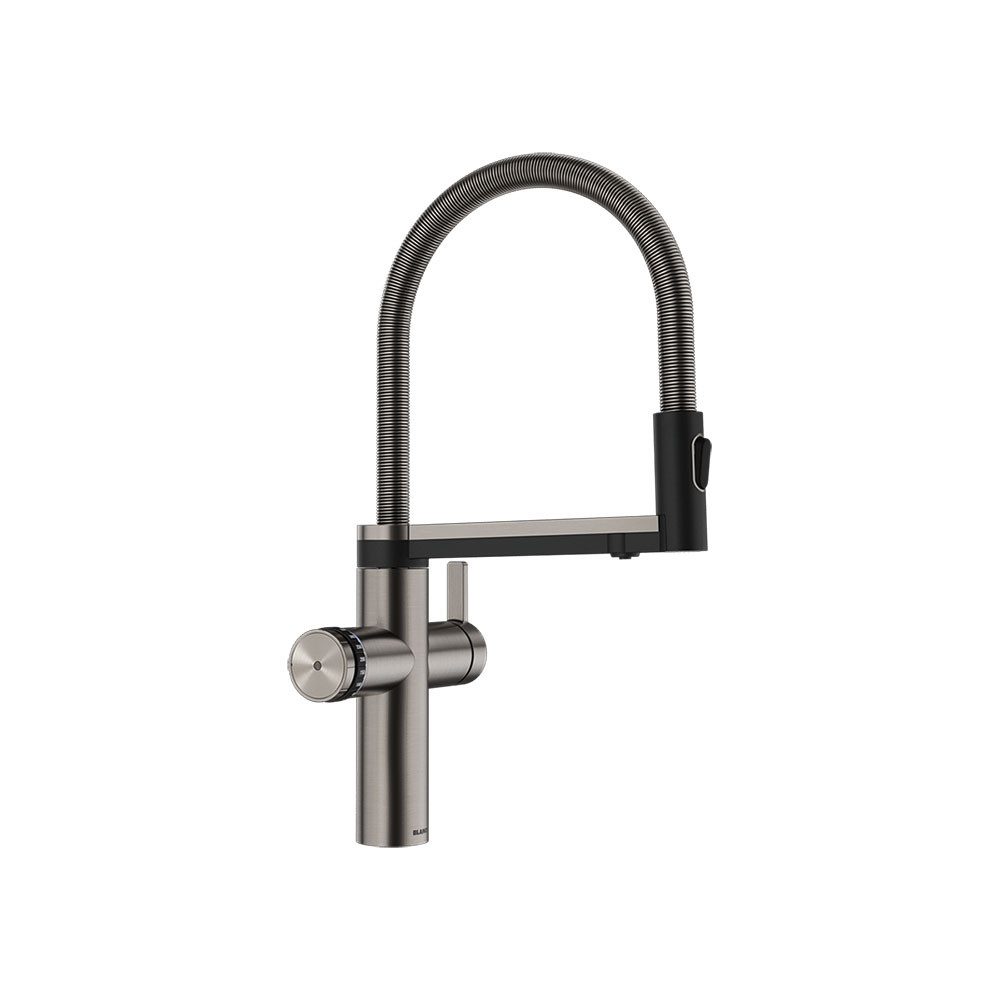 Blanco Küchenarmatur CHOICE ICONA Satin Platinum - gefiltertes, gekühltes (Still, Medium, S