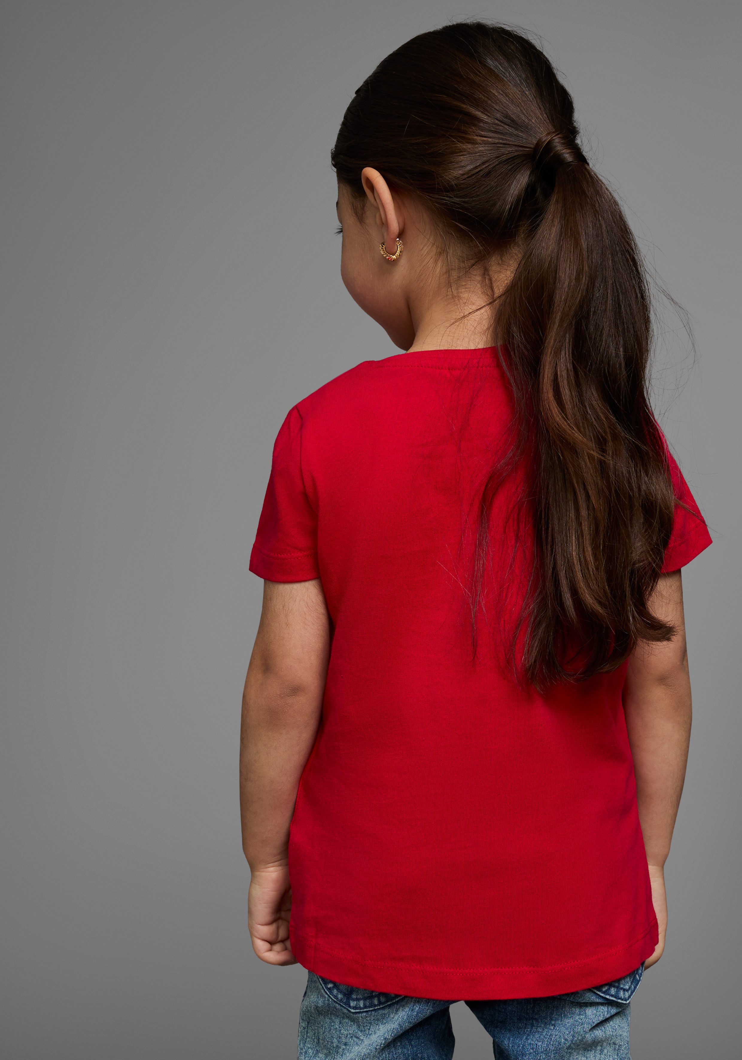 KIDSWORLD T-Shirt Mit Einhorn-Druck und Glitzereffekten mit stylischem Einhorn-Print