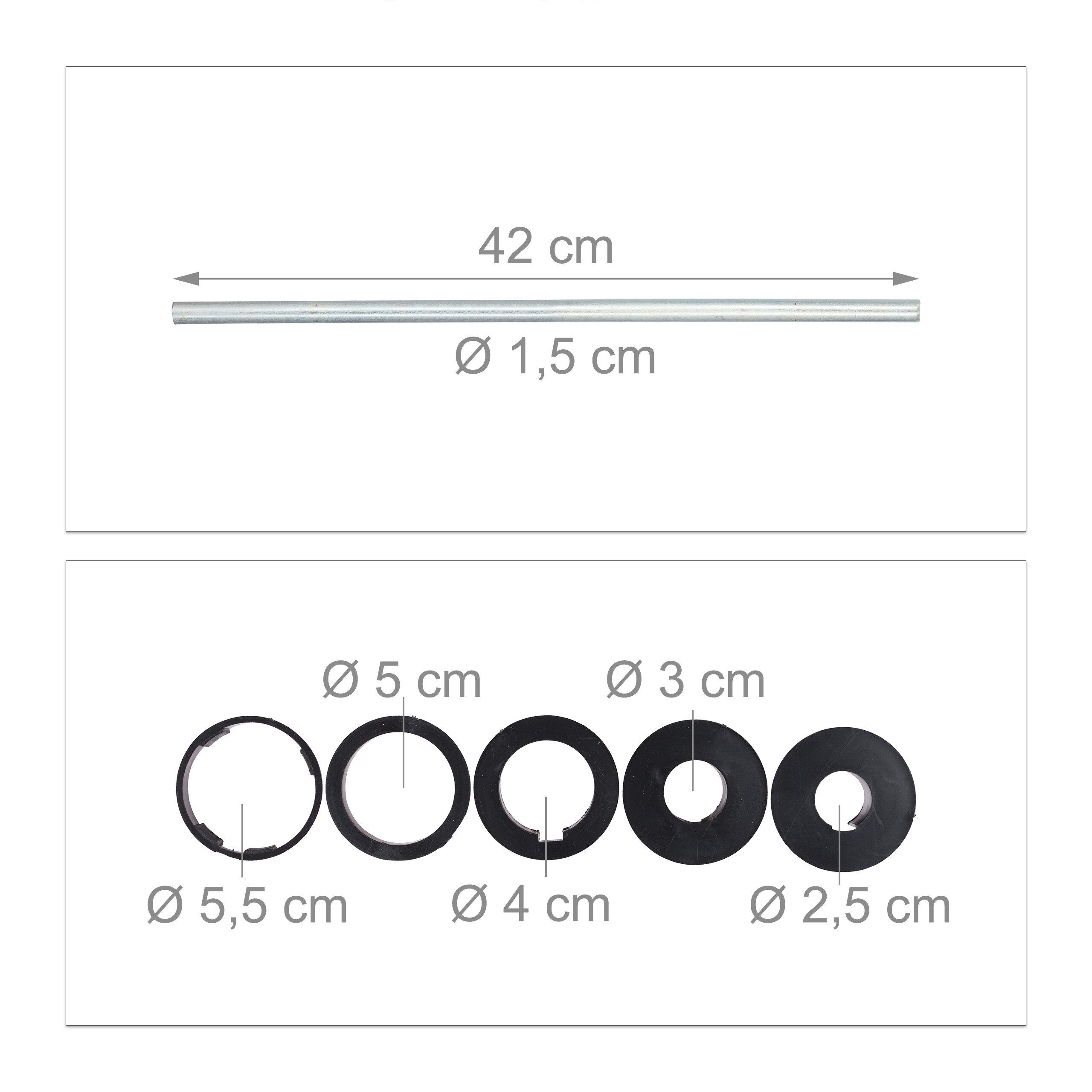 relaxdays Schirmhalter Bodenhülse im 2er Set