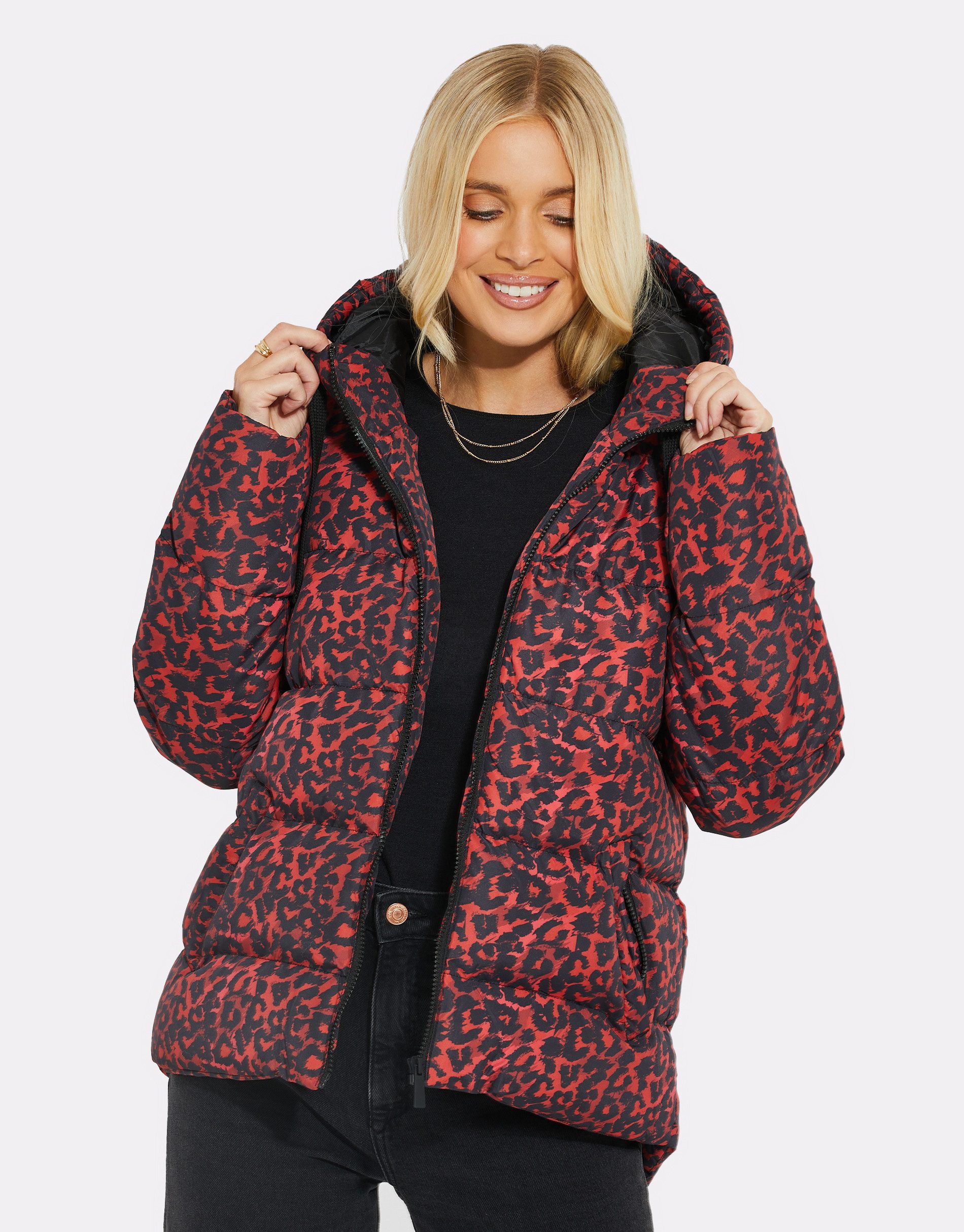 Threadbare Wintermantel THB Chrissy Printed Padded Coat (1-tlg) im Stepp-Design