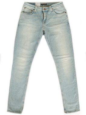 Nudie Jeans Skinny-fit-Jeans Herren Stretch Hose Bio Baumwolle Skinny Lin Sea Breeze