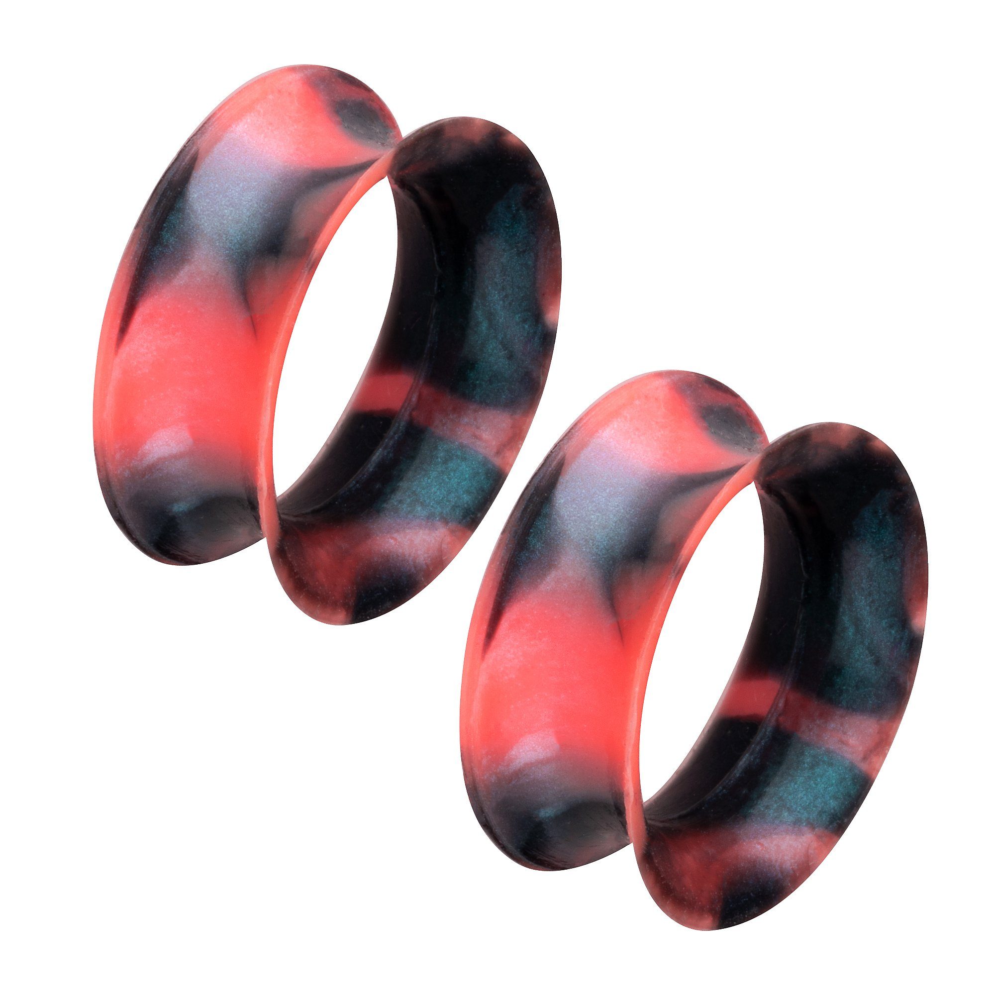 Taffstyle Plug Piercing flexibel Weich 1 Paar zweifarbig Schimmer, Flesh Tu günstig online kaufen