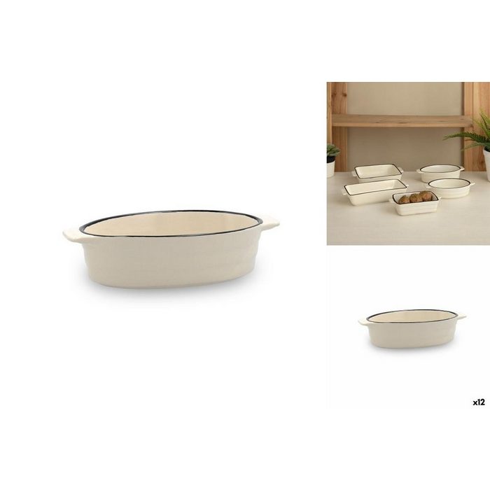 Quid Auflaufform Kochtopf Quid Cocco Oval aus Keramik Weiß 19 x 10 5 x 5 cm Pack 12x Au Keramik
