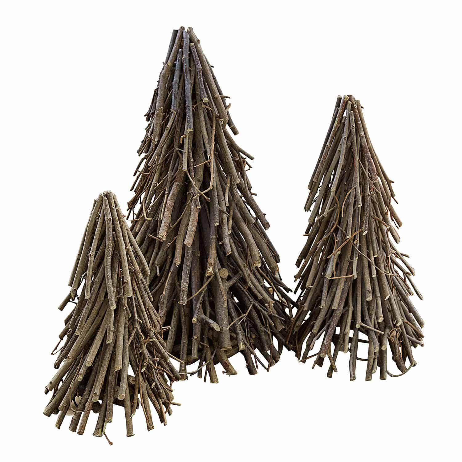 Mirabeau Künstlicher Weihnachtsbaum Deko-Baum 3er Set Orilev braun, none