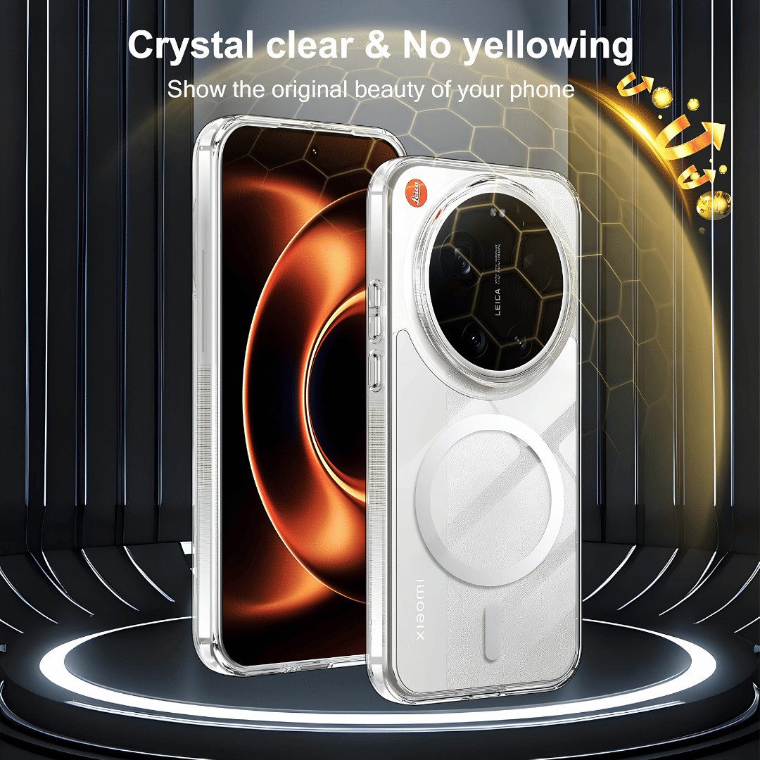 SmartUP Smartphone-Hülle für Xiaomi 17 Ultra MagSafe Silikon Schutzhülle Slim Case Cover Klar 6,9 Zoll, kompletter Rundumschutz