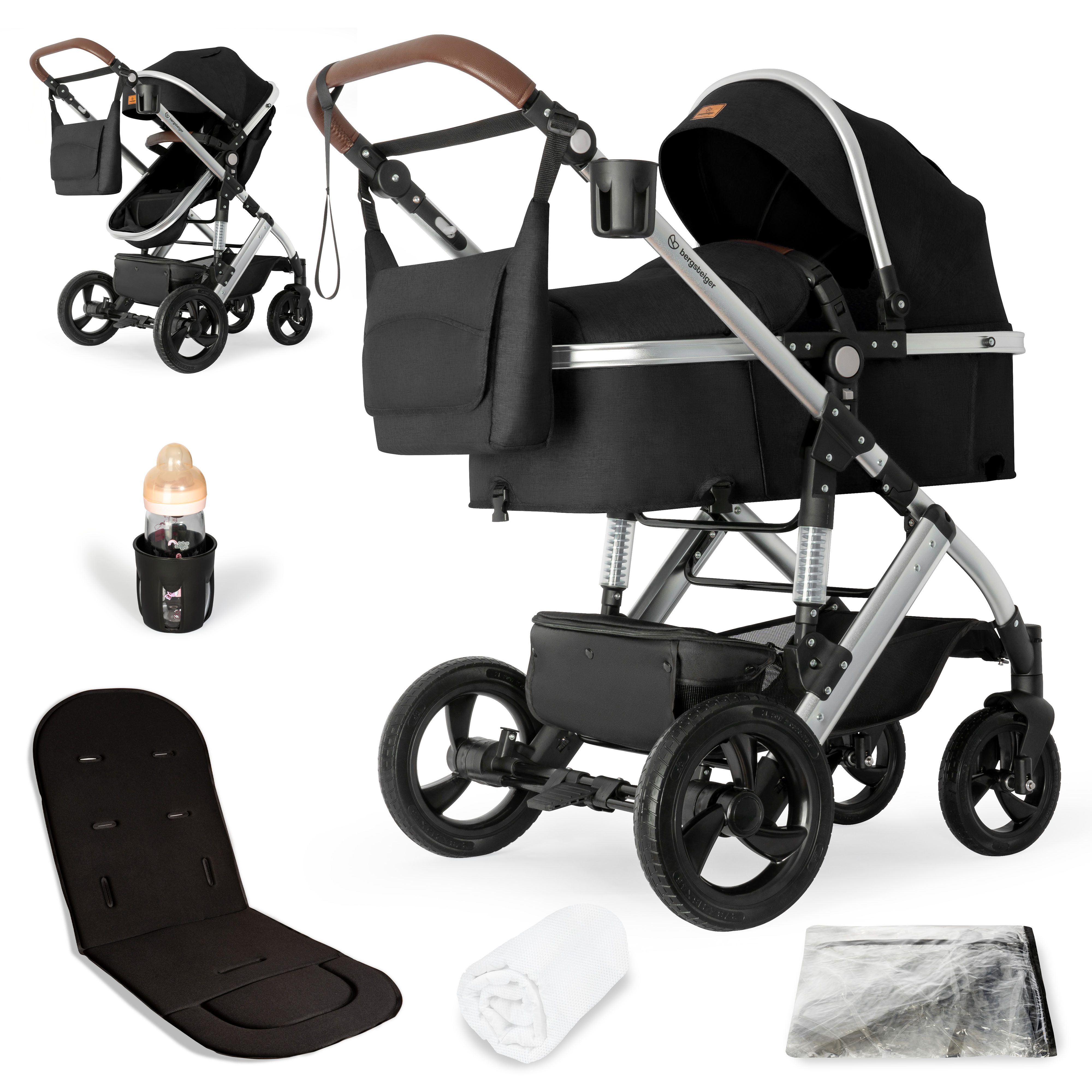 Kombi-Kinderwagen Nizza 3 in 1 Kinderwagen, Auto-Babyschale & Isofix Station optional