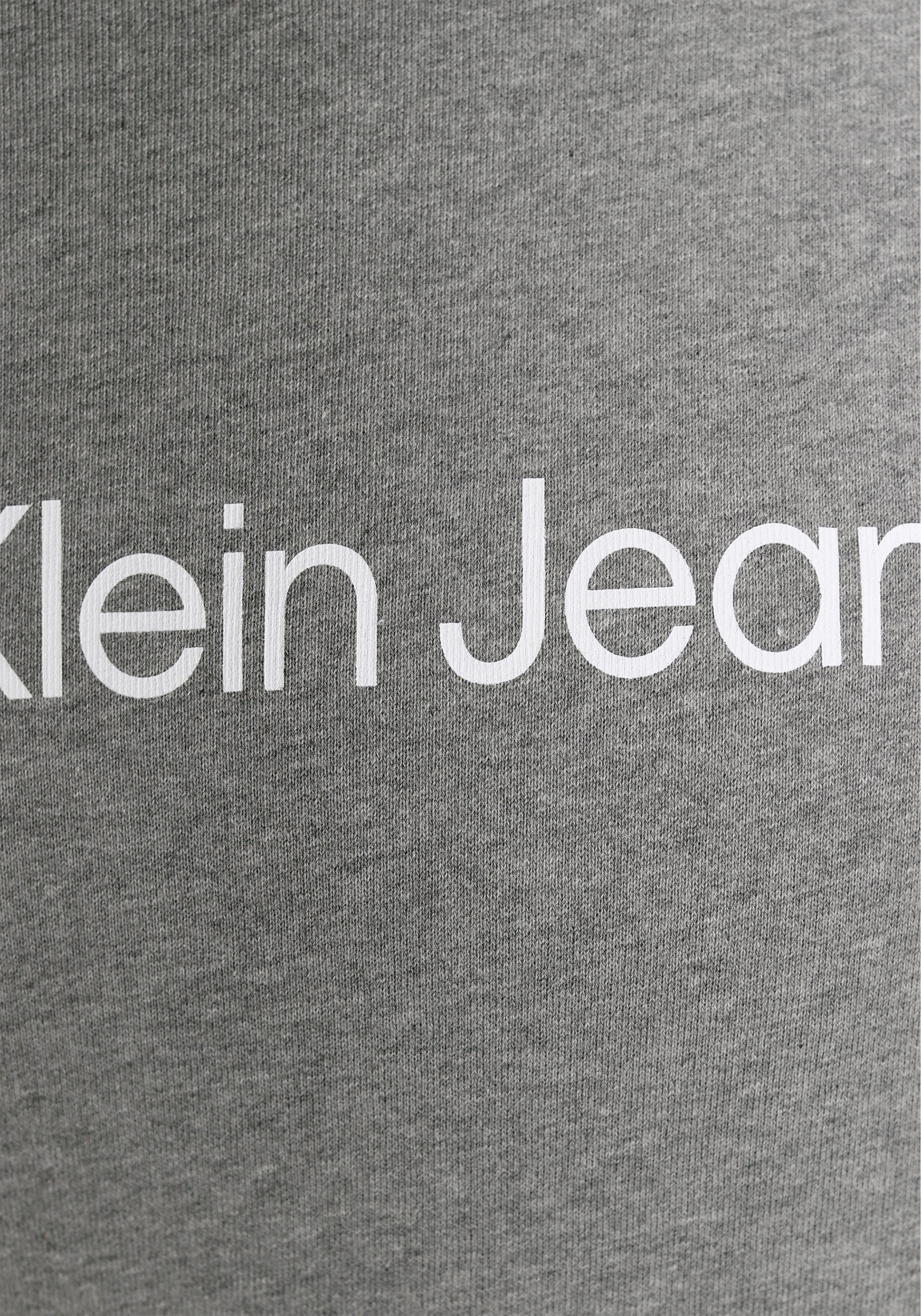 Calvin Klein Jeans Kapuzensweatshirt CORE Mid Heather INSTITUTIONAL HOODIE LOGO Grey