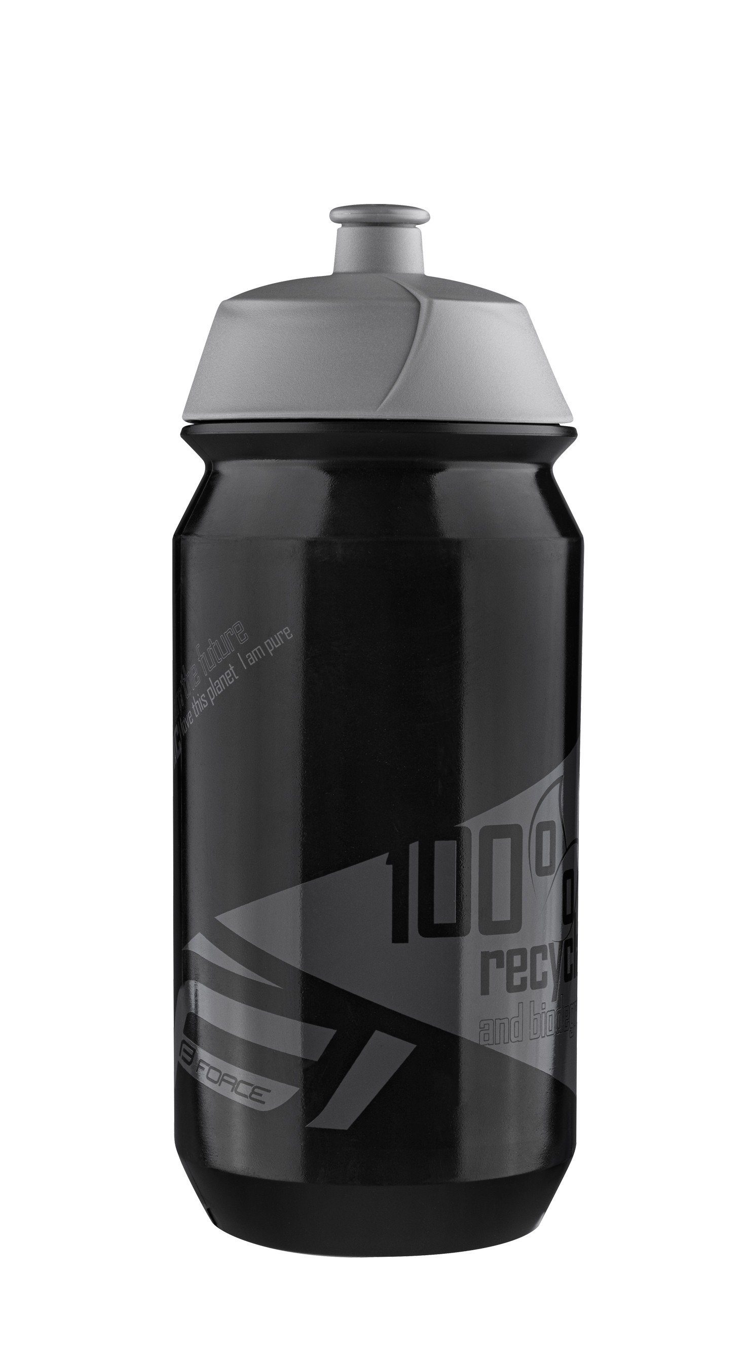 BIO Flasche 0,5 l Trinkflasche FORCE schwarz FORCE