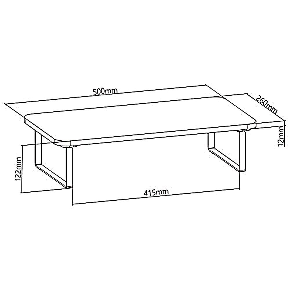 Maclean Schreibtischaufsatz MC-933, für Monitore 50 ] x 13"- u. Laptops 12,2 [ cm 32" x 26