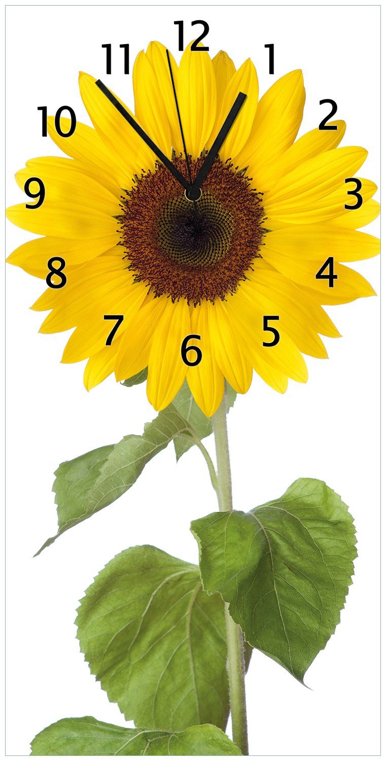 Wallario Wanduhr Sonnenblume (Uhr aus Acryl)