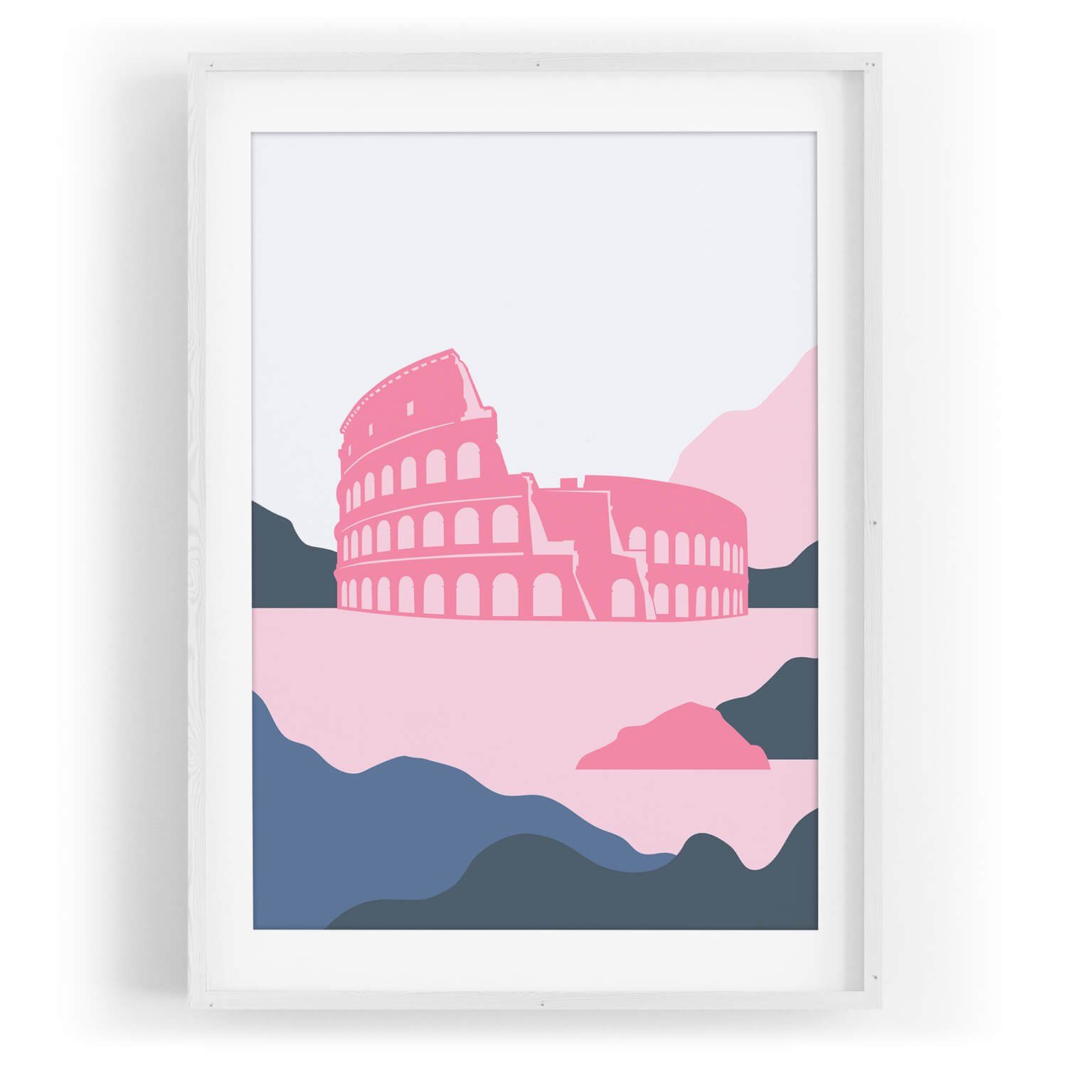 Sinus Art Wandbild e Illustration Rom Kolosseum Abstrakt Dekorativ Modern. € 35,00