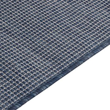 Teppich Outdoor-Flachgewebe 140x200 cm Blau, furnicato, Rechteckig