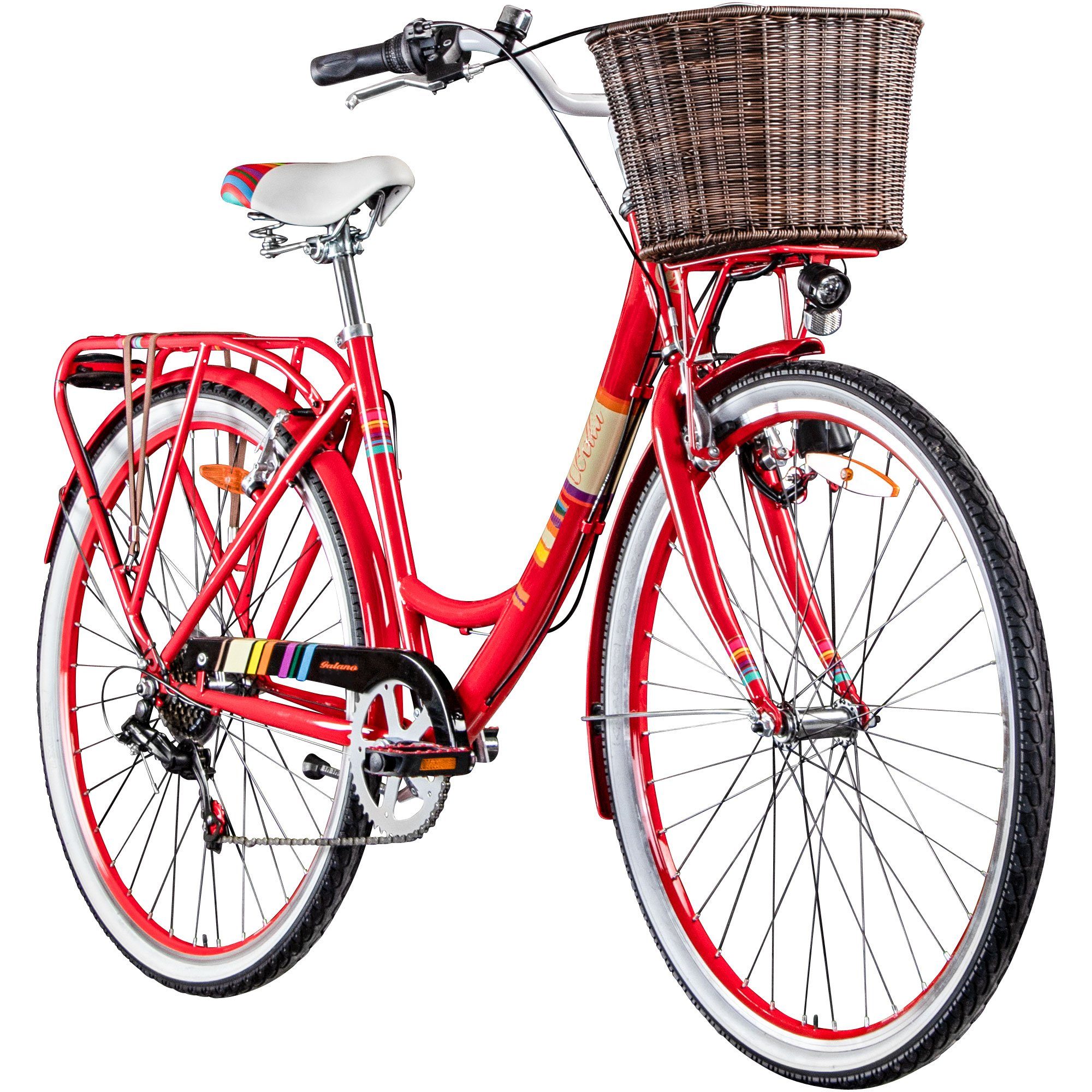 Galano Cityrad »Bella«, 6 Gang Shimano Tourney Schaltwerk, Kettenschaltung,  28 Zoll Damen Fahrrad ab 155 cm Hollandrad Tiefeinsteiger 6 Gänge retro  Cityrad vintage online kaufen | OTTO