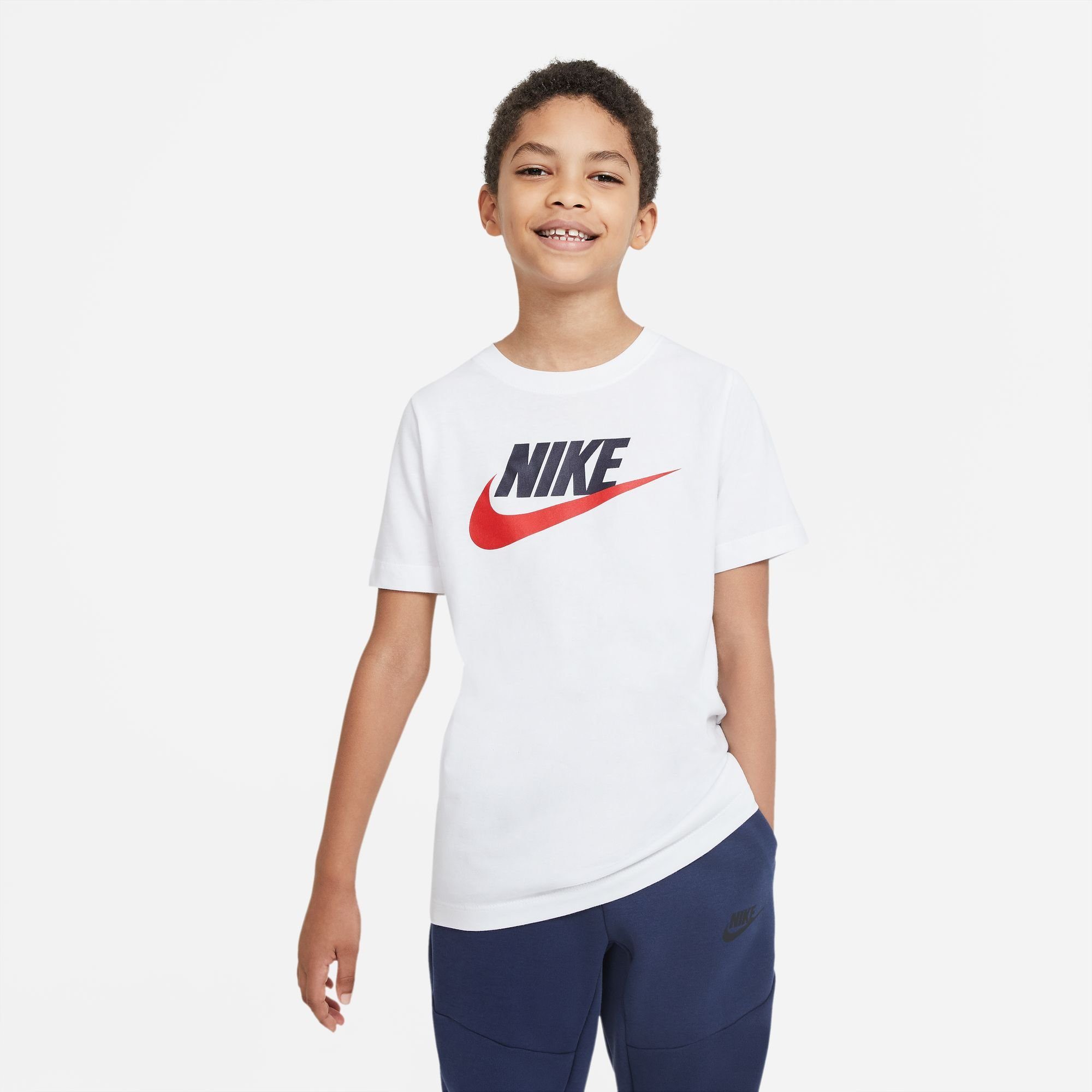 Sportswear Nike BIG COTTON KIDS' weiß T-Shirt T-SHIRT