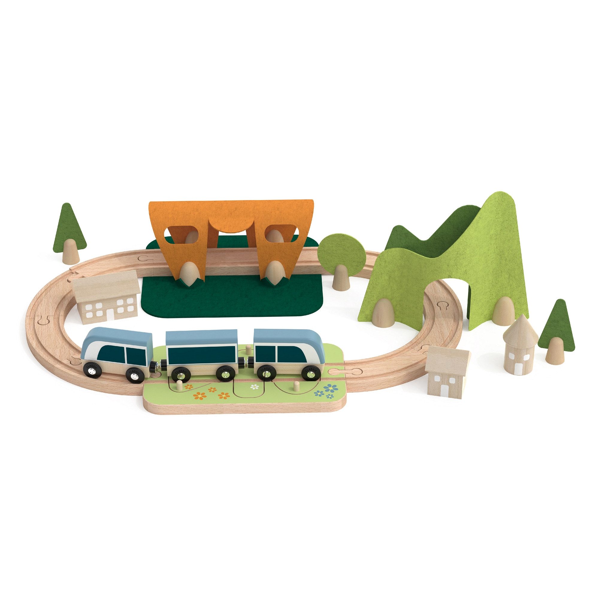 Classic World Spielzeug-Eisenbahn Classic World - Kleiner Zug - 44x33x16cm - ab 3 Jahre
