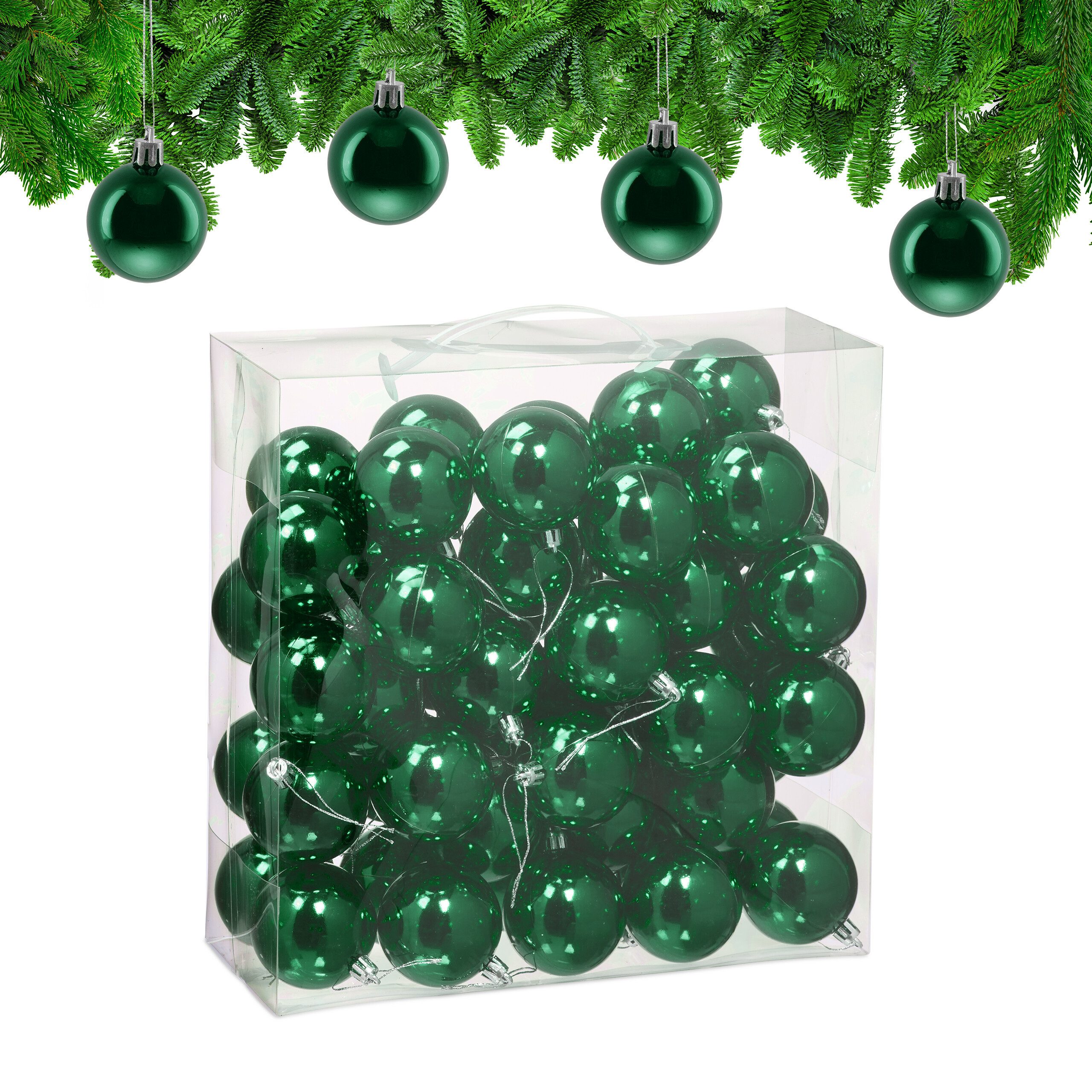 Dunkelgrüne Weihnachtskugeln » Dunkelgrüne Christbaumkugeln