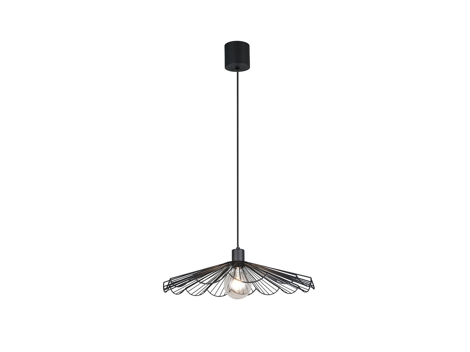 Reality Leuchten LED Pendelleuchte mit Metall Gitter Lampenschirm Ø 50cm, Dimmfunktion, LED wechselbar, Warmweiß, ausgefallene Hänge-Lampe für über Esstisch hängend inkl. Leuchtmittel