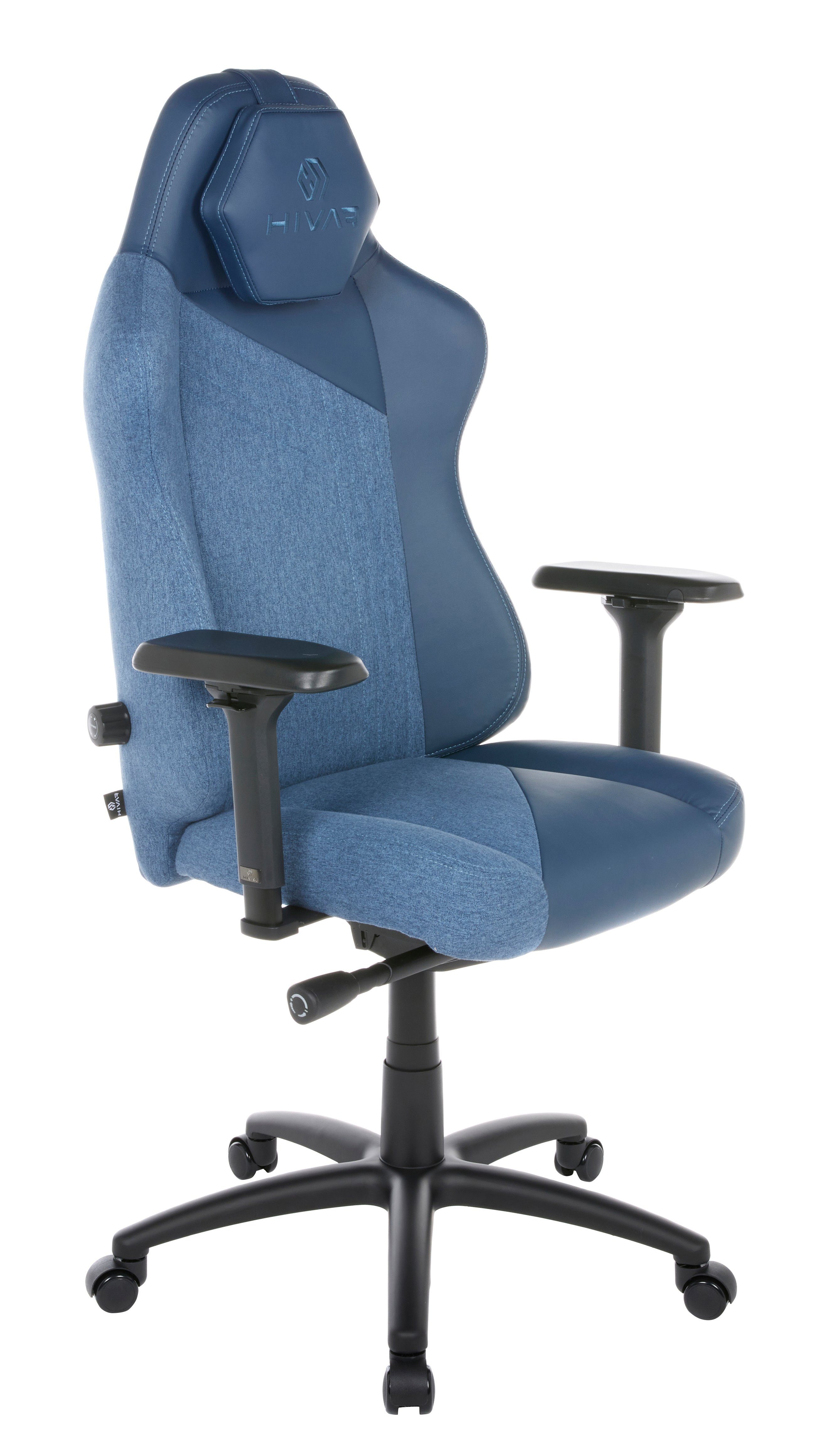 HIVAR Gaming Chair Skylar, ergonomischer Bürostuhl, Lordosenstütze, Sitztiefenverstellung